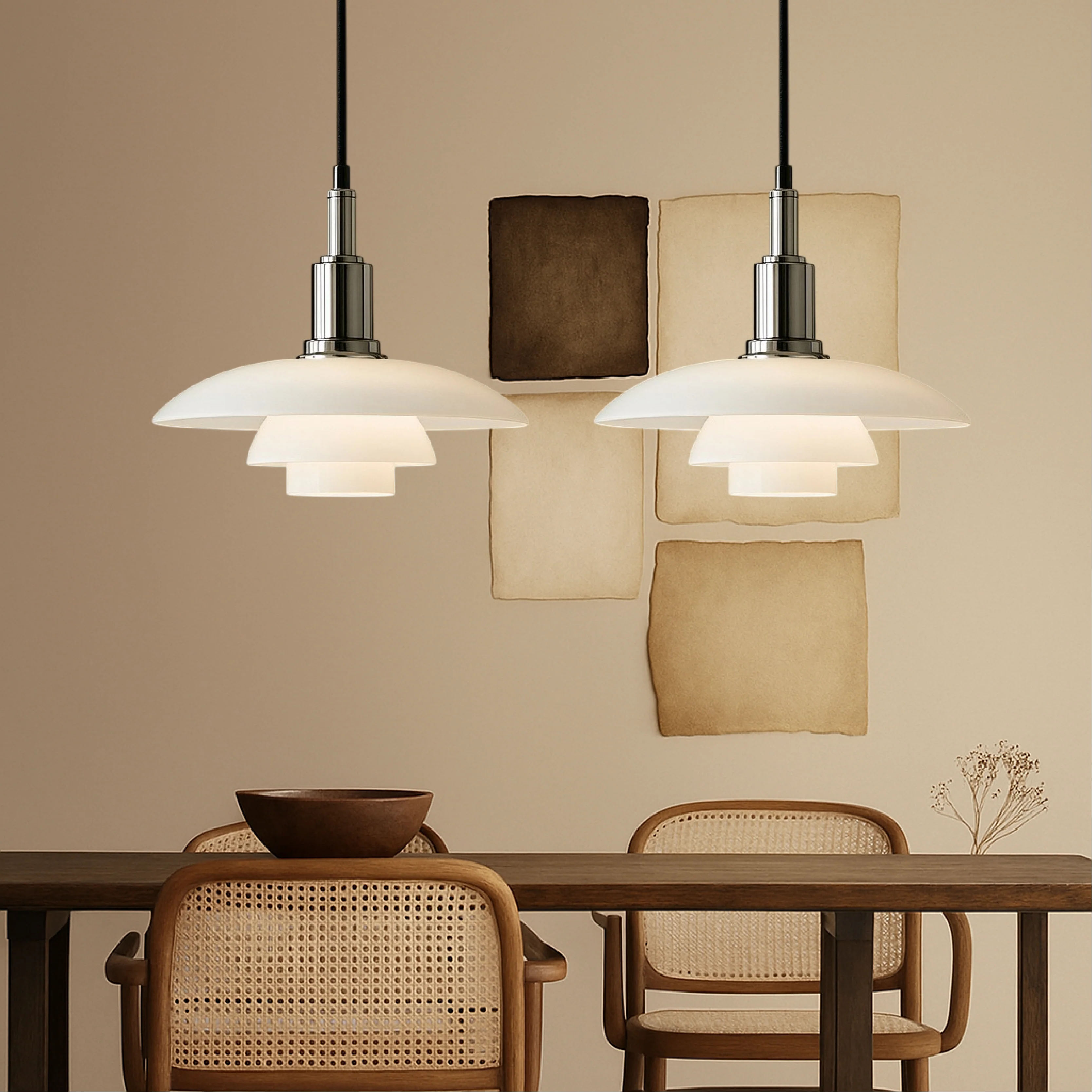 Danish Two- or Three-Head Pendant Light - Image 21