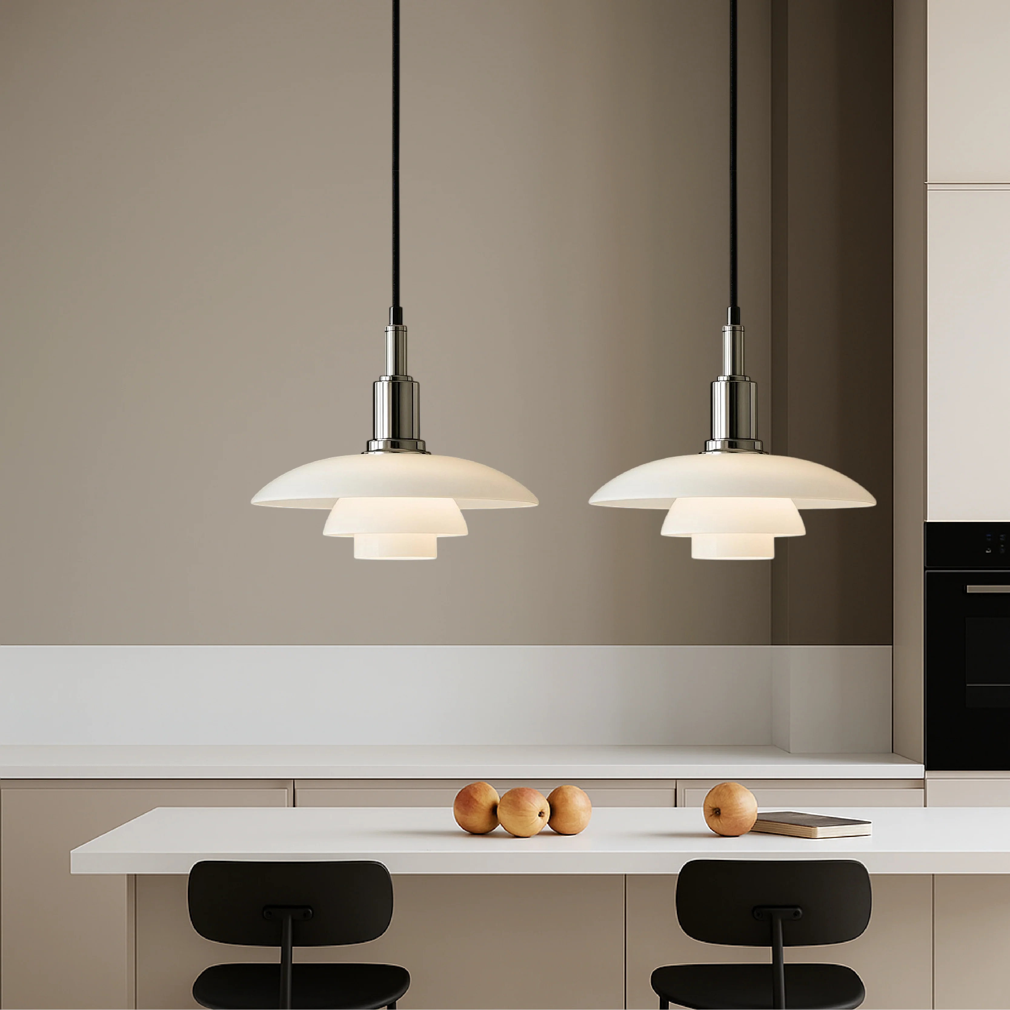 Danish Two- or Three-Head Pendant Light - Image 6