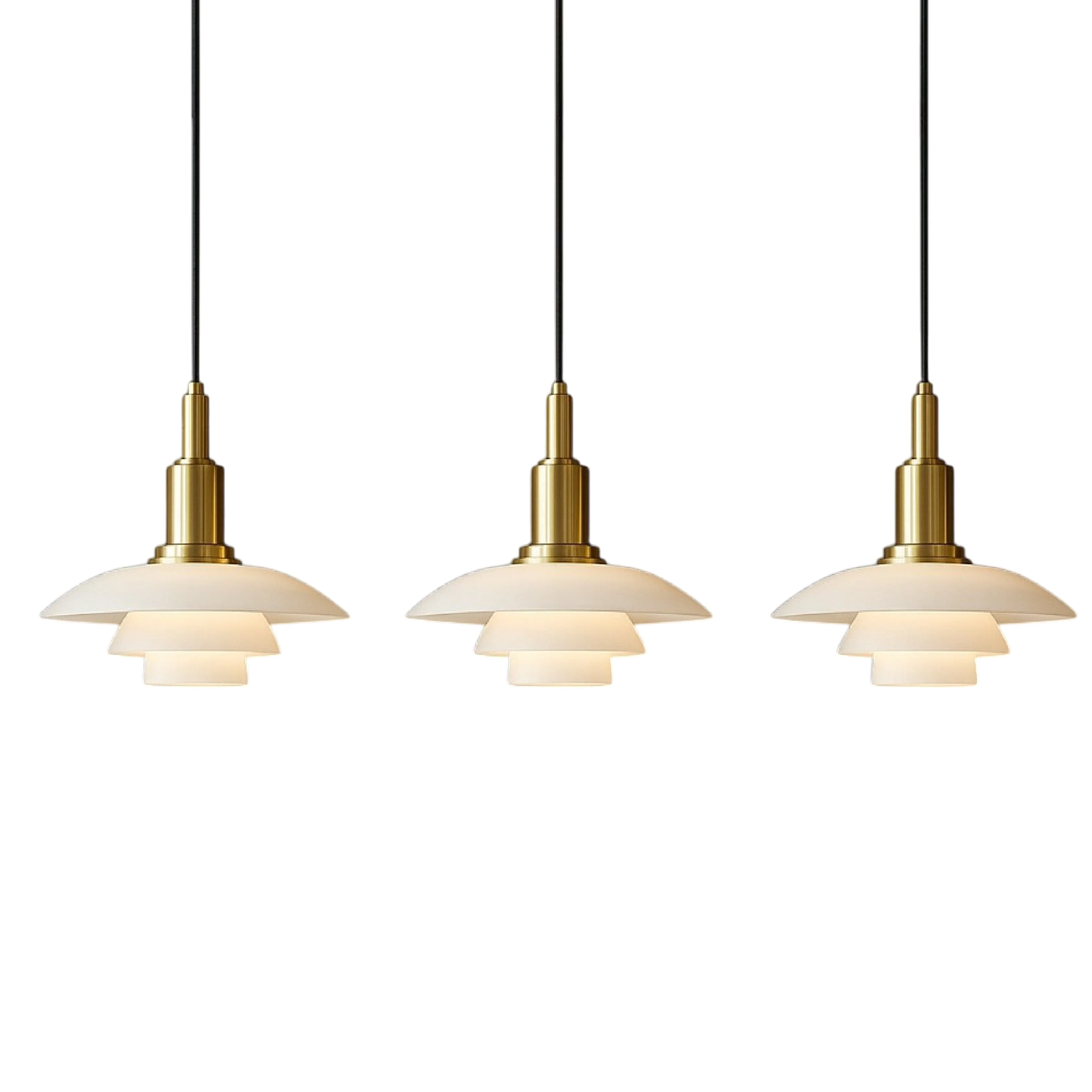 Danish Two- or Three-Head Pendant Light - Image 8