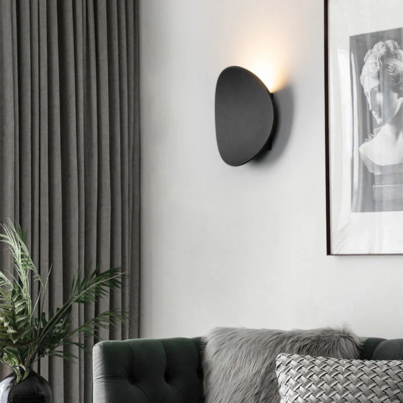 Disk Metal Wall Lamp - Modern Round Wall Sconce in Brushed Aluminum