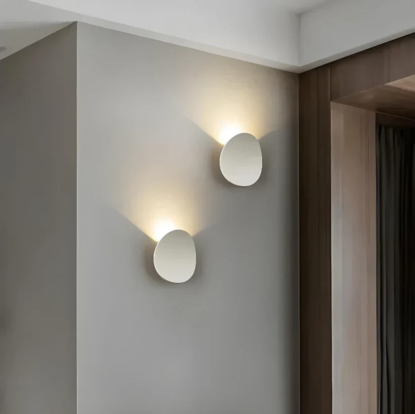 Disk Metal Wall Lamp - Modern Round Wall Sconce in Brushed Aluminum - Image 2