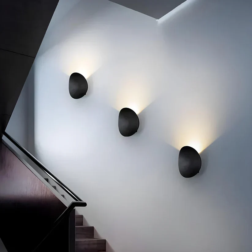 Disk Metal Wall Lamp - Modern Round Wall Sconce in Brushed Aluminum - Image 5