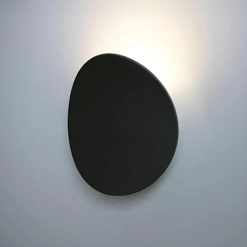 Disk Metal Wall Lamp - Modern Round Wall Sconce in Brushed Aluminum - Image 6