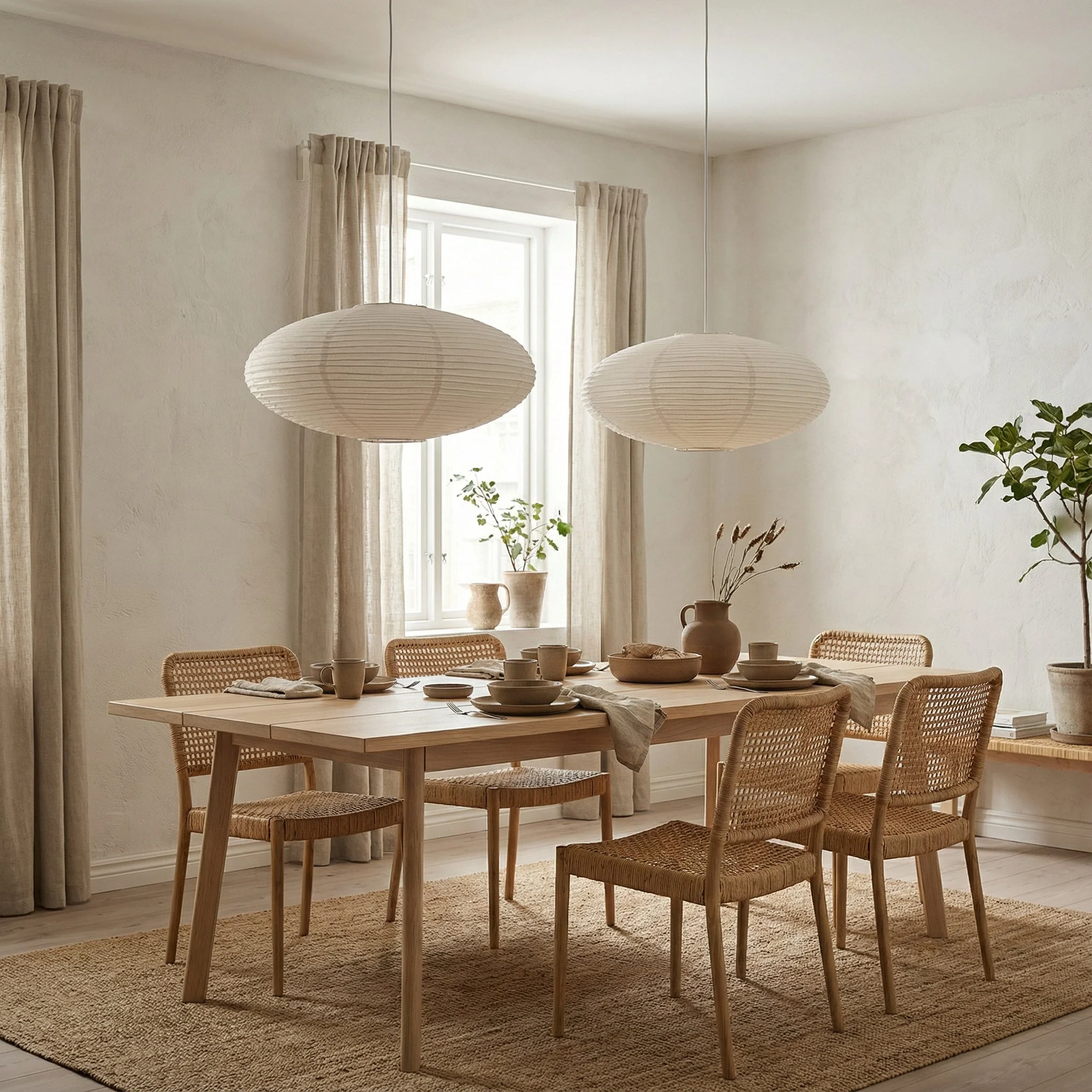 Eco Paper Pendant Lamp Soft Ambient Ceiling Light - Image 5