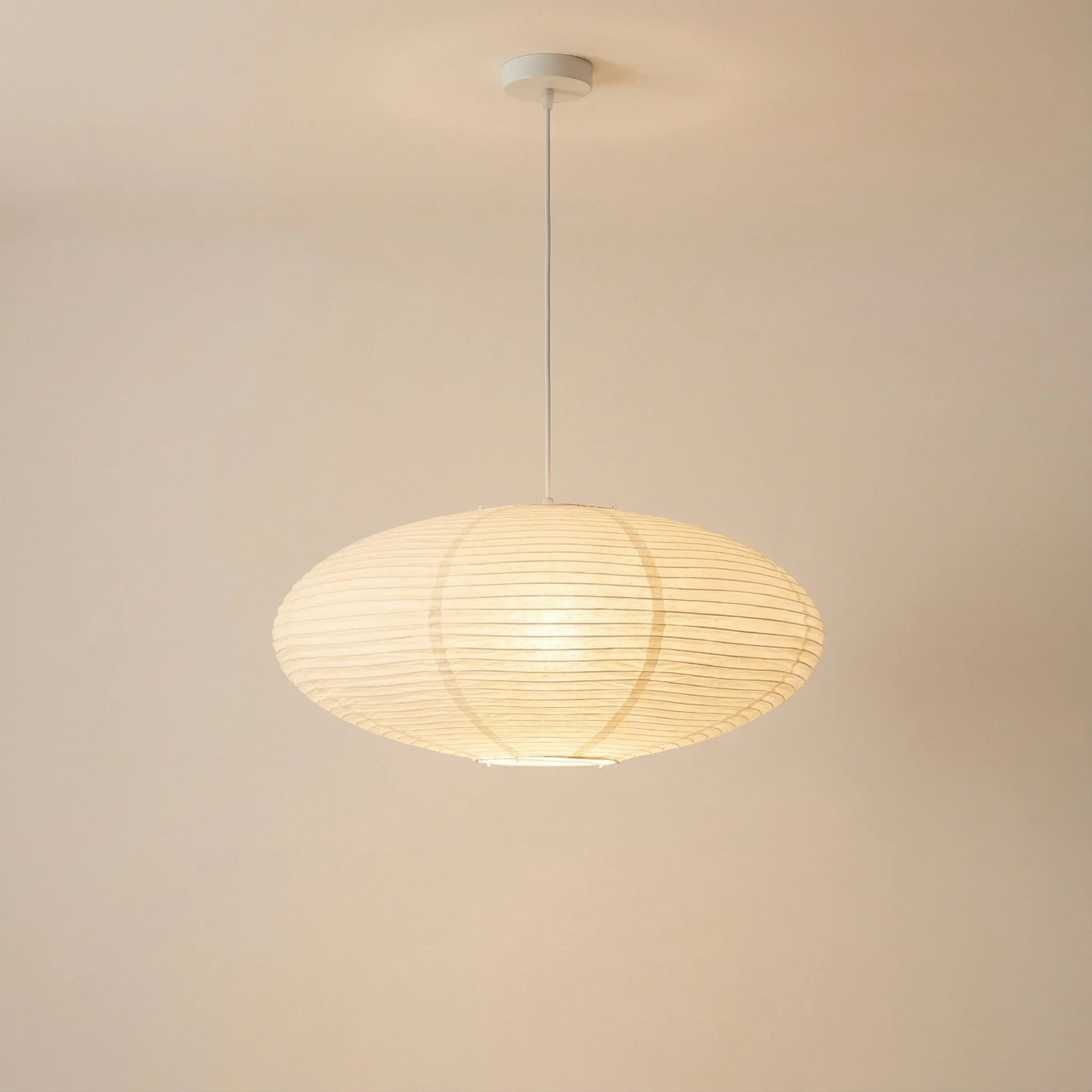 Eco Paper Pendant Lamp Soft Ambient Ceiling Light - Image 7