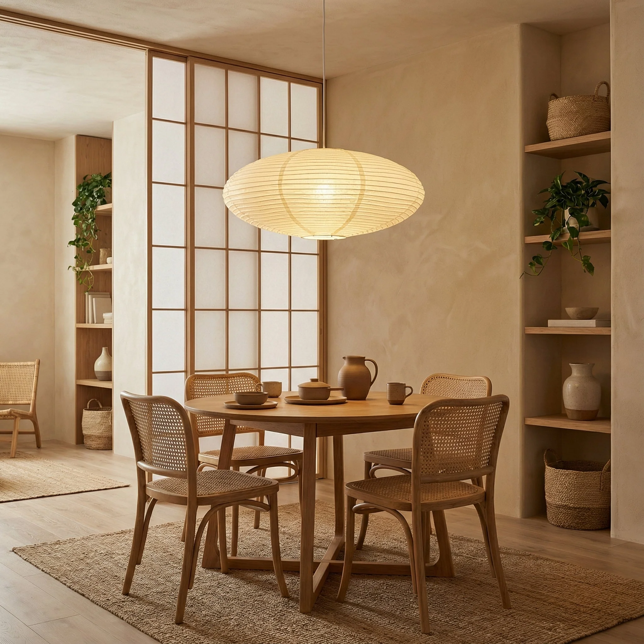 Eco Paper Pendant Lamp Soft Ambient Ceiling Light - Image 9