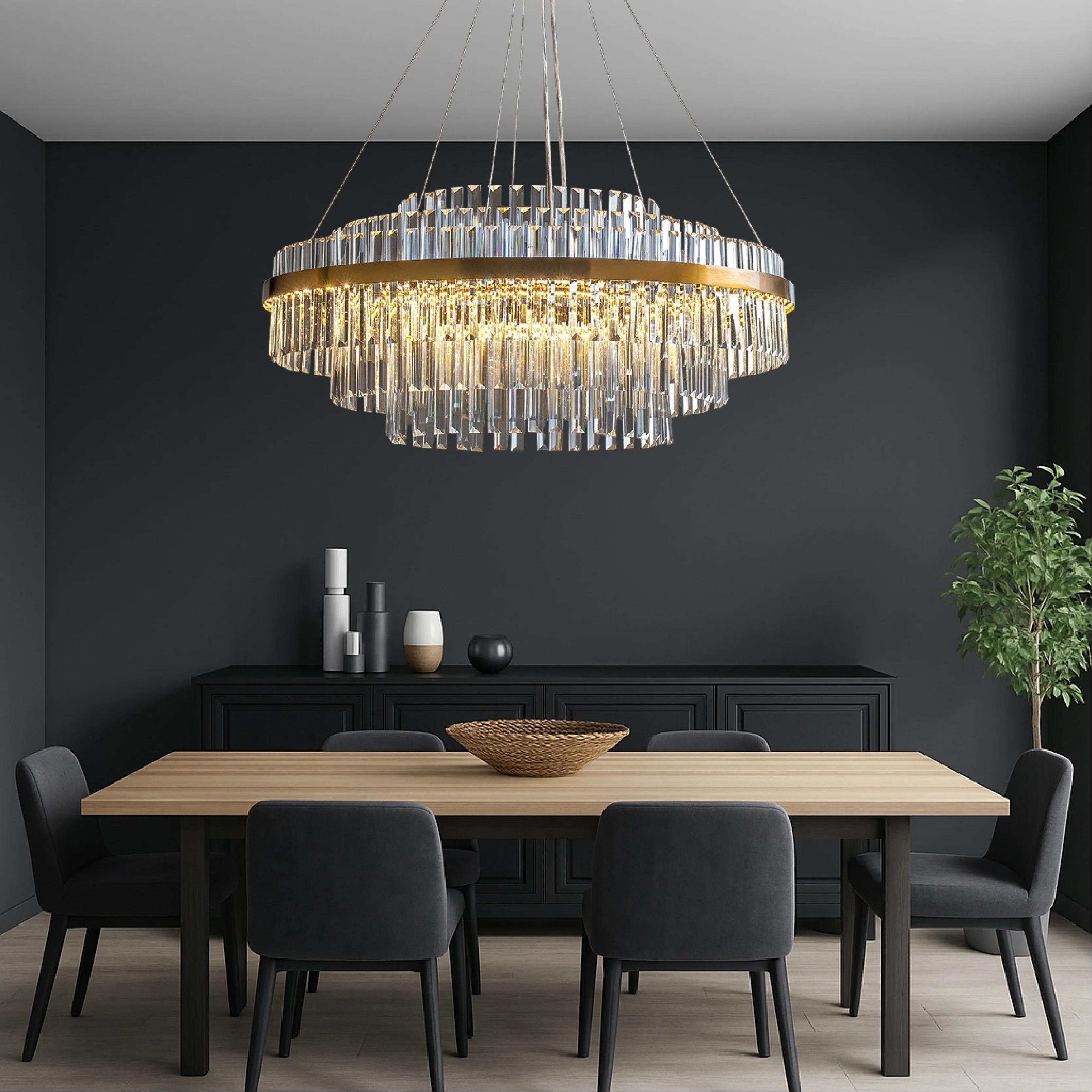 Elegant Living Room Crystal Chandelier - Image 3
