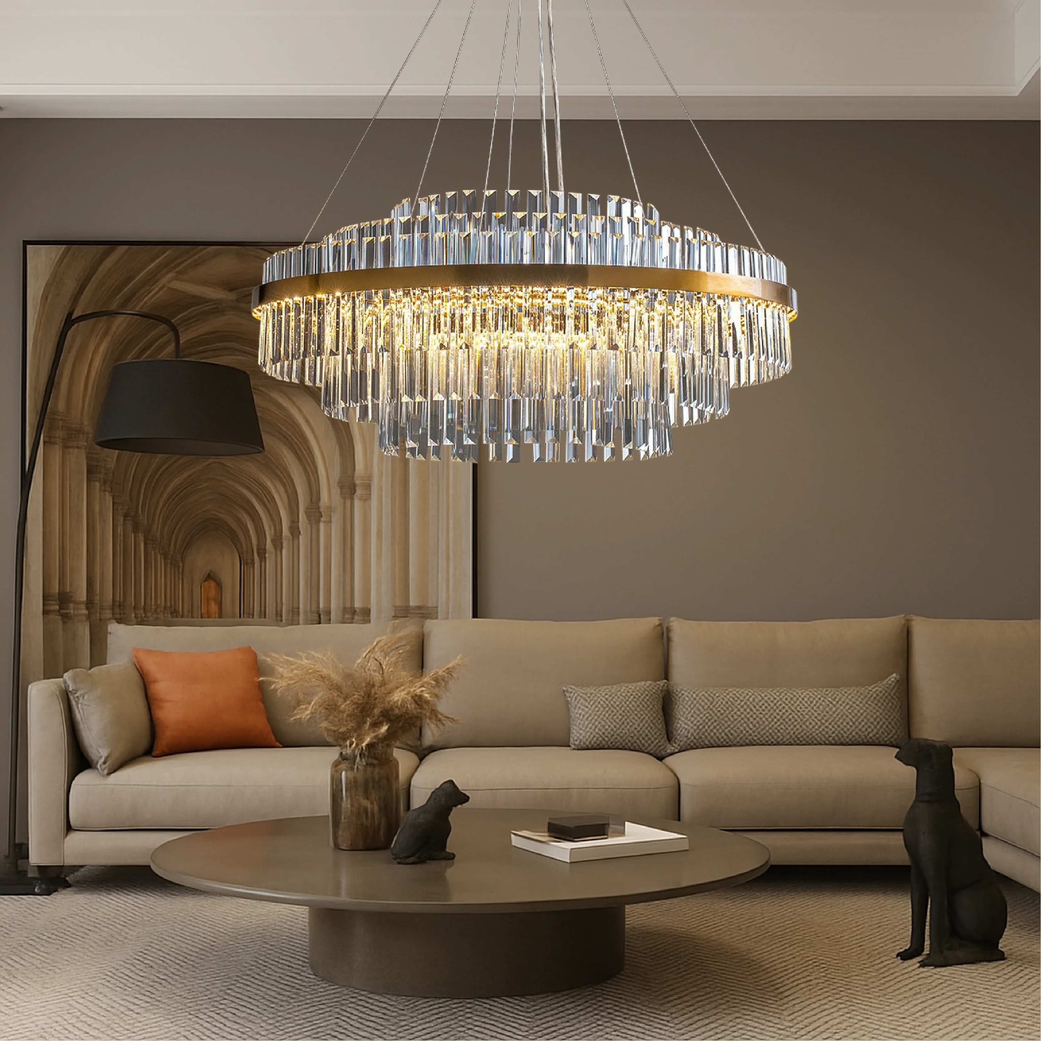 Elegant Living Room Crystal Chandelier - Image 4