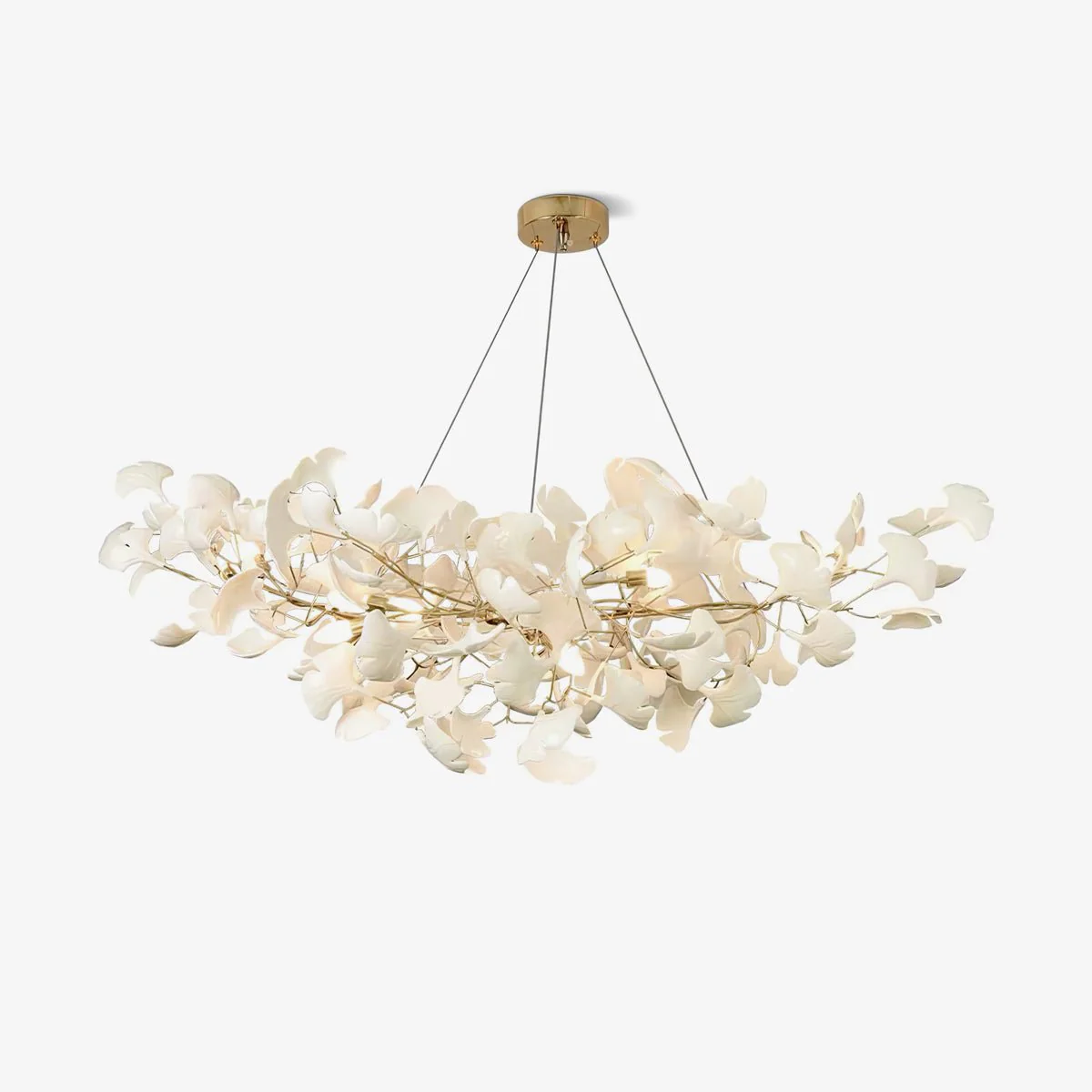 Ginkgo Leaf Chandelier - Modern Pendant Light, Handcrafted - Image 11