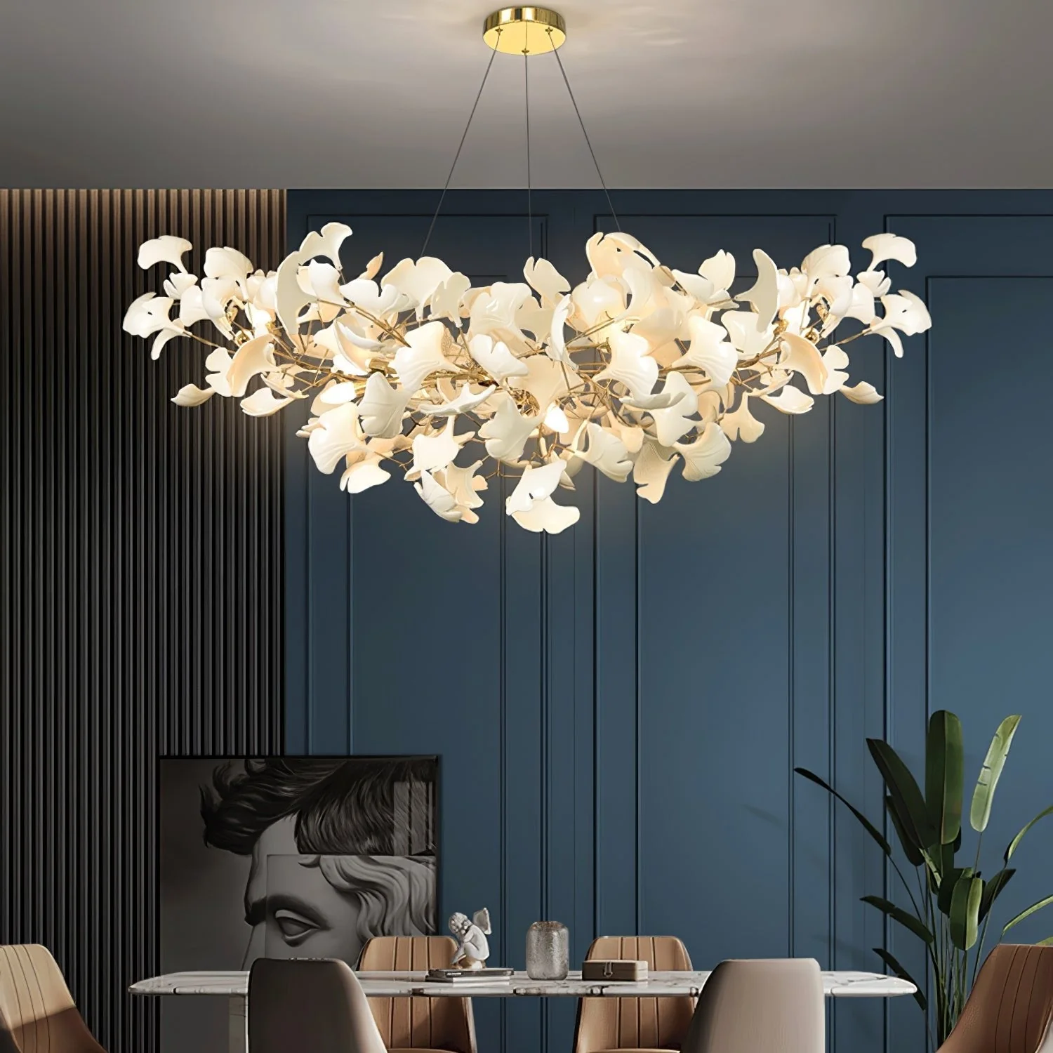 Ginkgo Leaf Chandelier - Modern Pendant Light, Handcrafted - Image 5