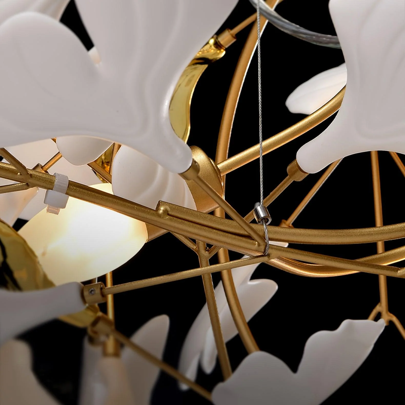 Ginkgo Leaf Chandelier - Modern Pendant Light, Handcrafted - Image 8