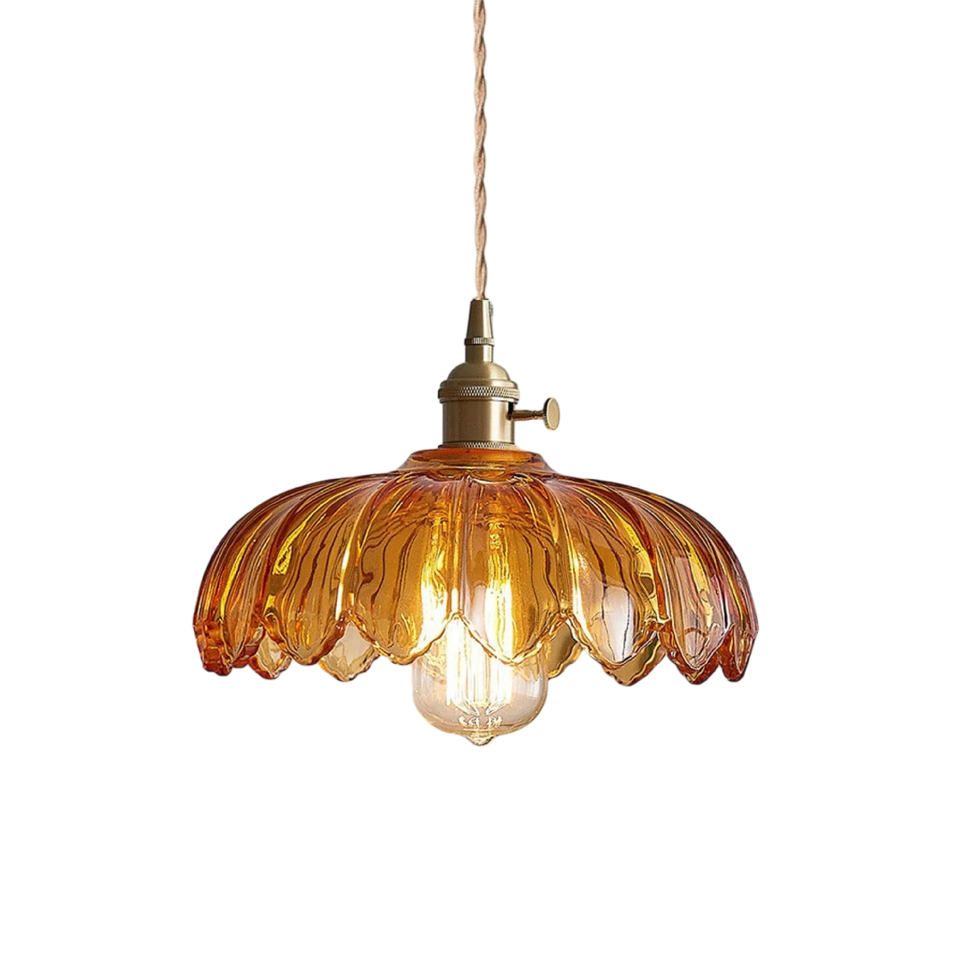 Glass Flower Pendant Light - Handcrafted Bloom with Soft Glow - Image 11