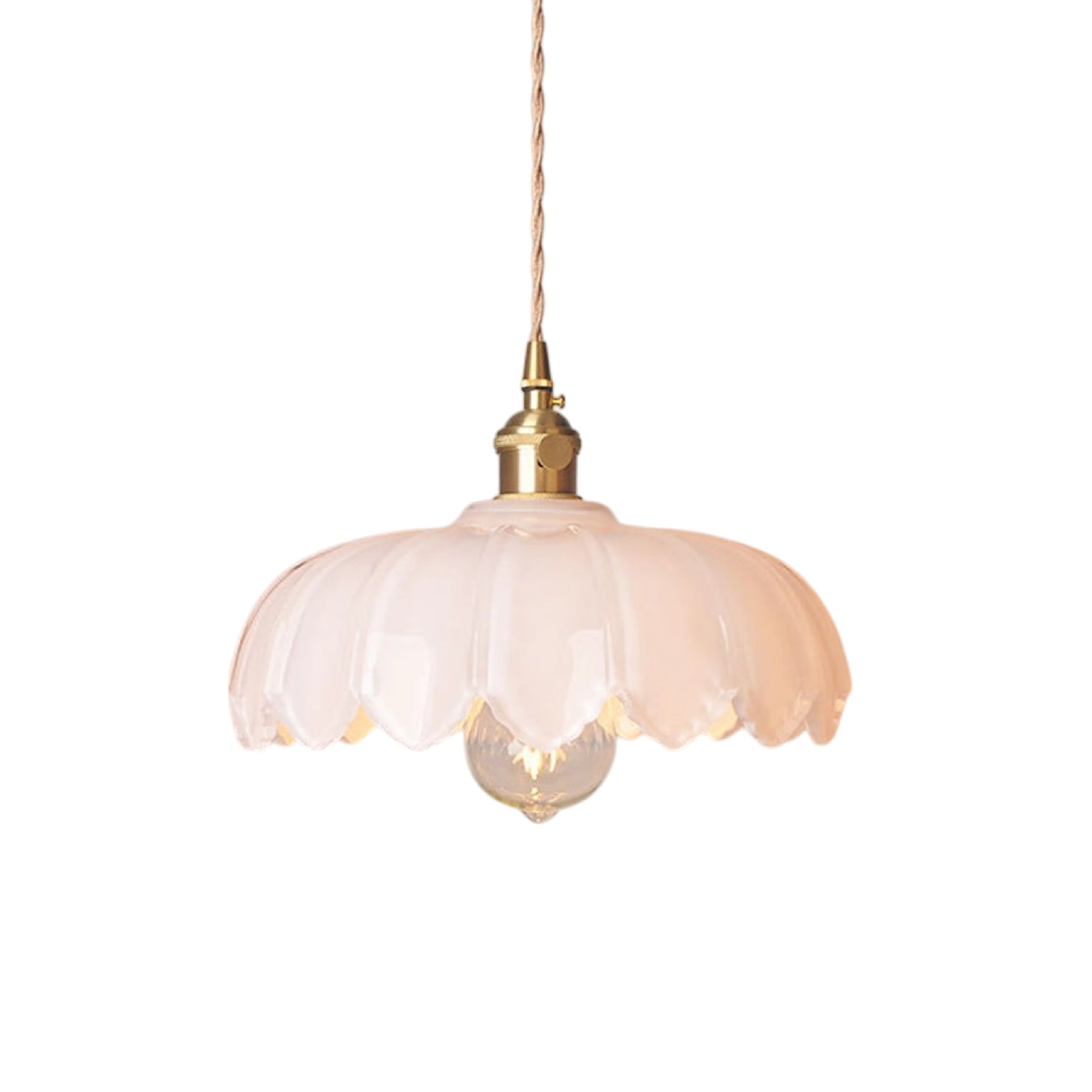 Glass Flower Pendant Light - Handcrafted Bloom with Soft Glow - Image 13