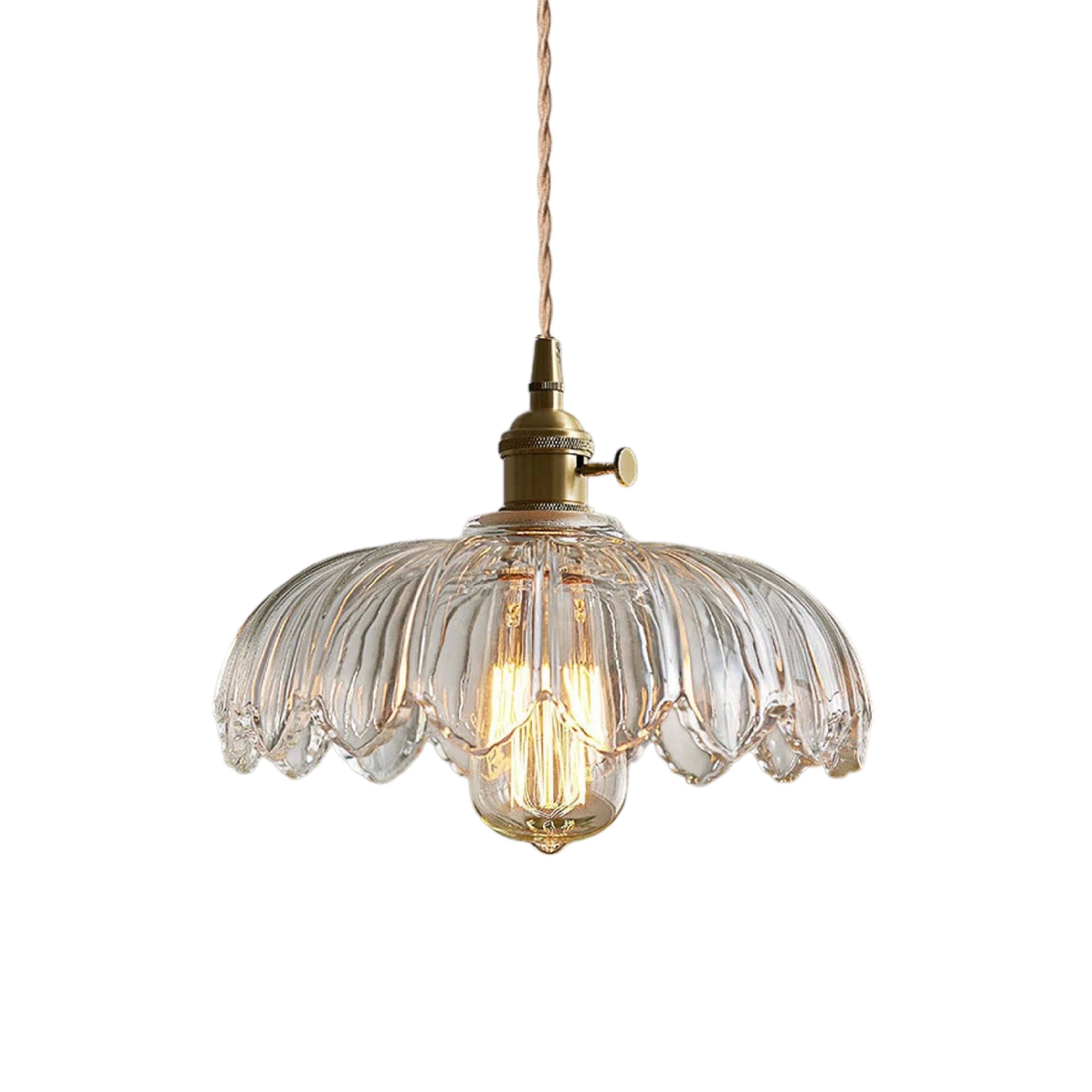 Glass Flower Pendant Light - Handcrafted Bloom with Soft Glow - Image 14