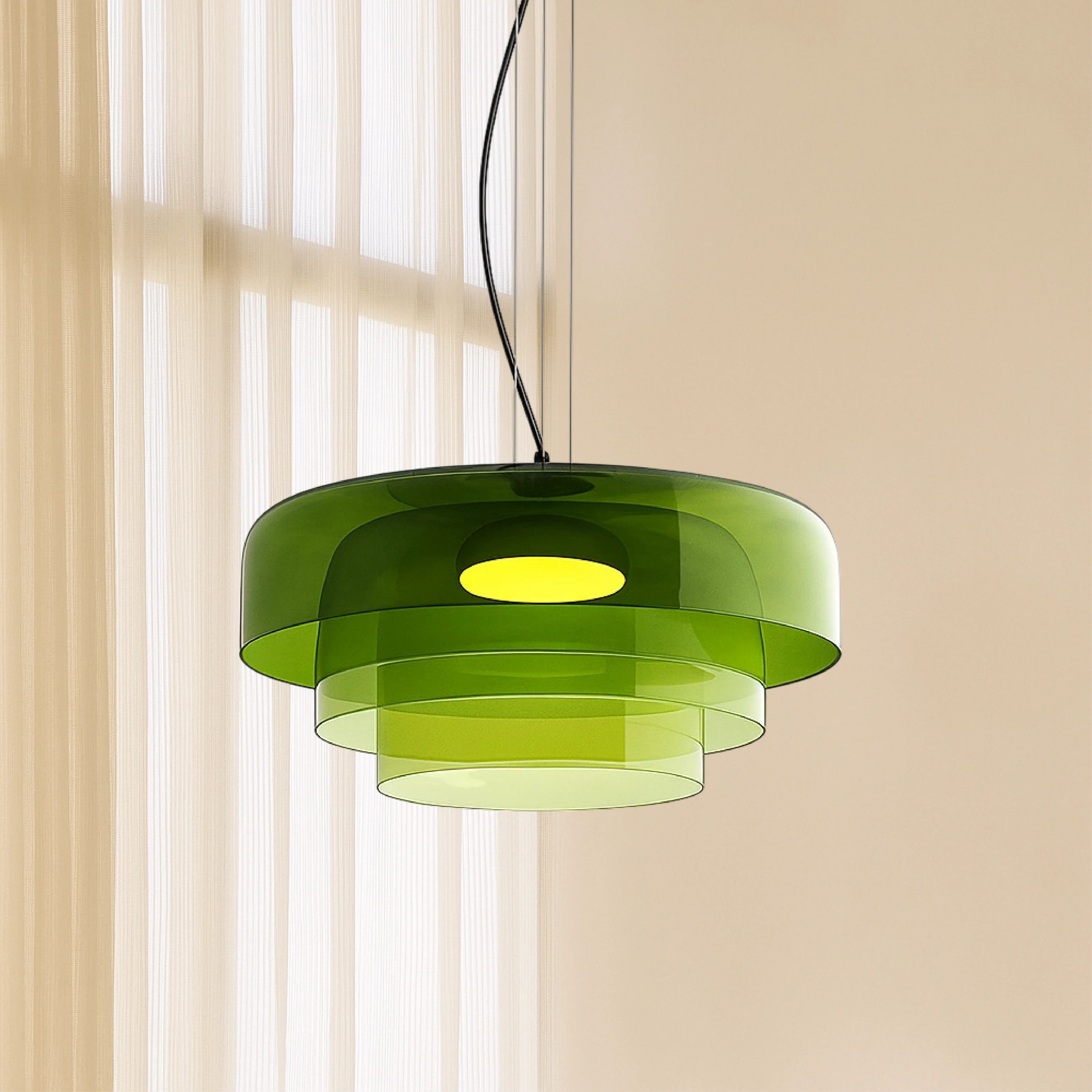 Glass Pendant Light - Modern Clear Fixture for Kitchen Island - Image 10