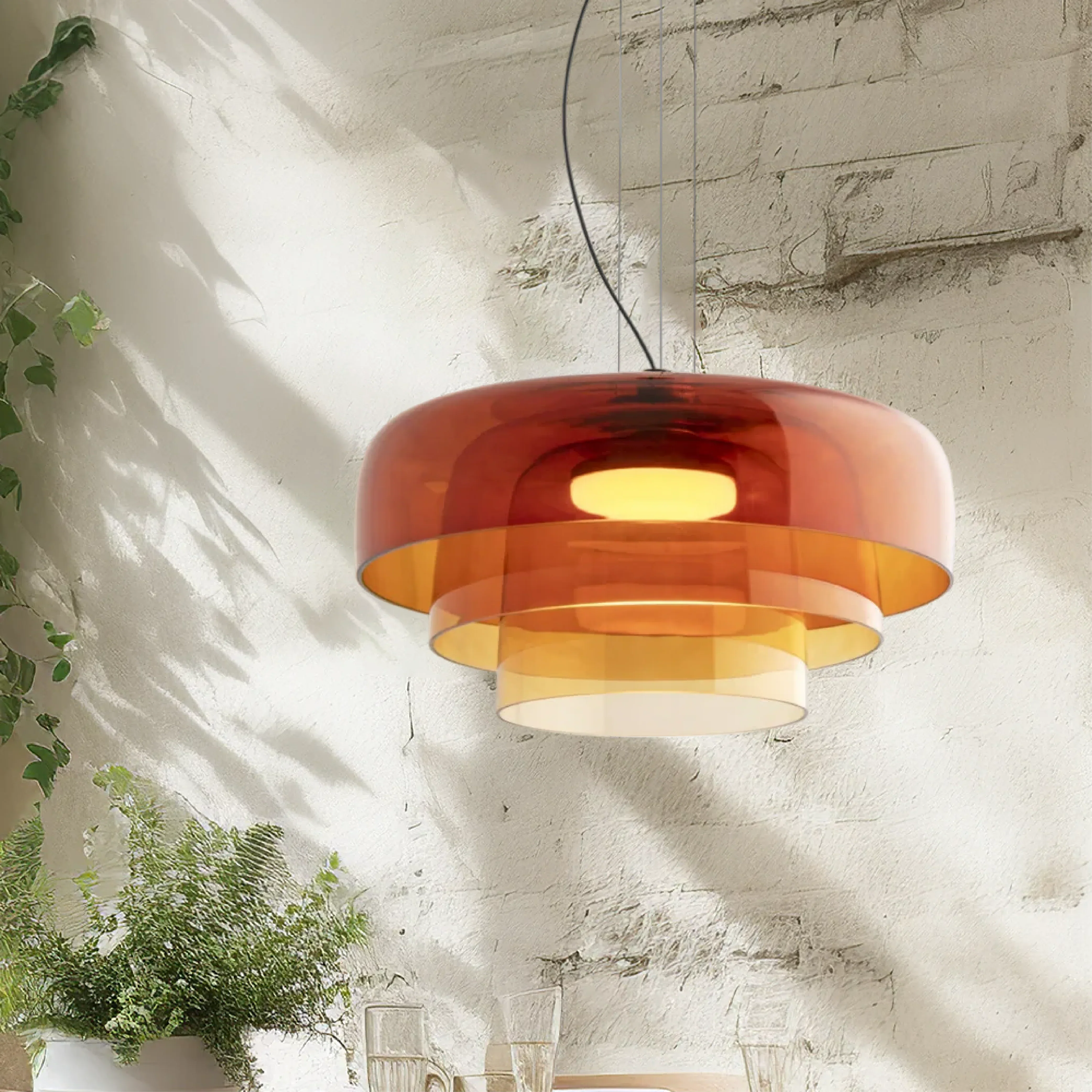 Glass Pendant Light - Modern Clear Fixture for Kitchen Island - Image 13