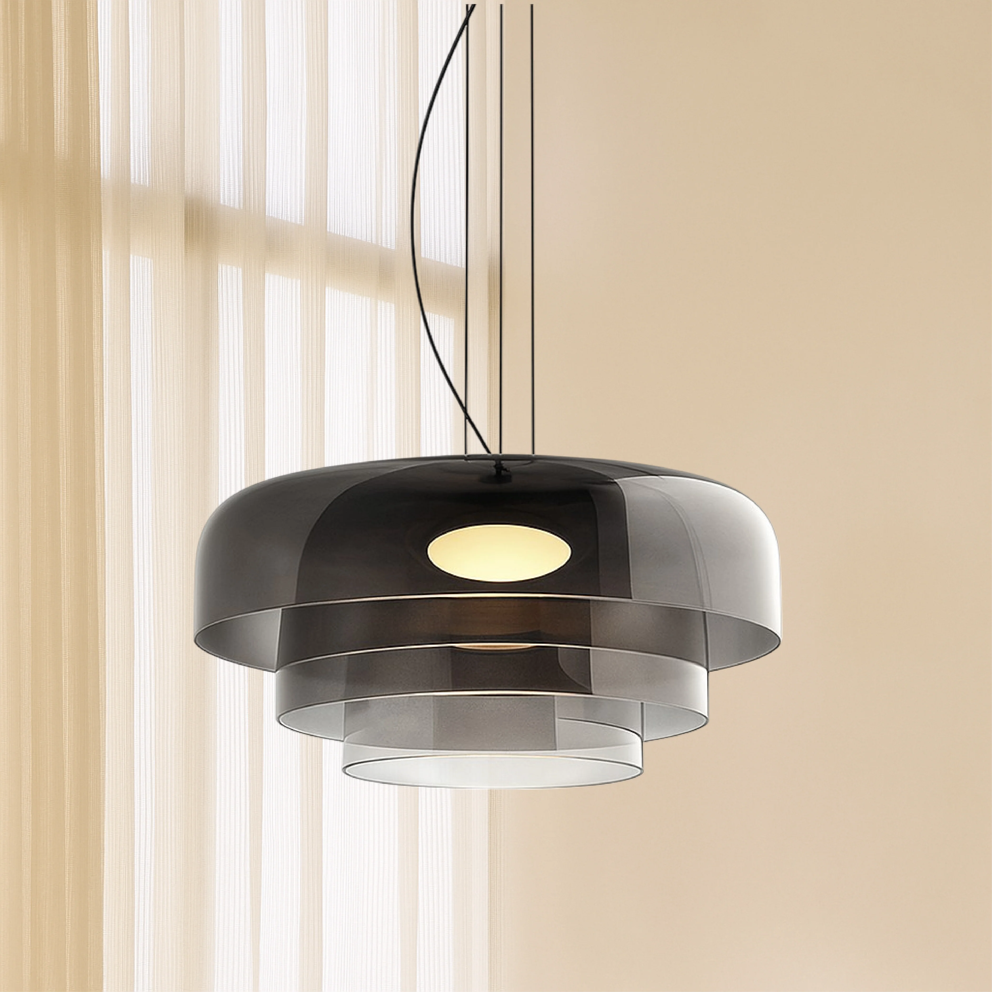 Glass Pendant Light - Modern Clear Fixture for Kitchen Island - Image 14