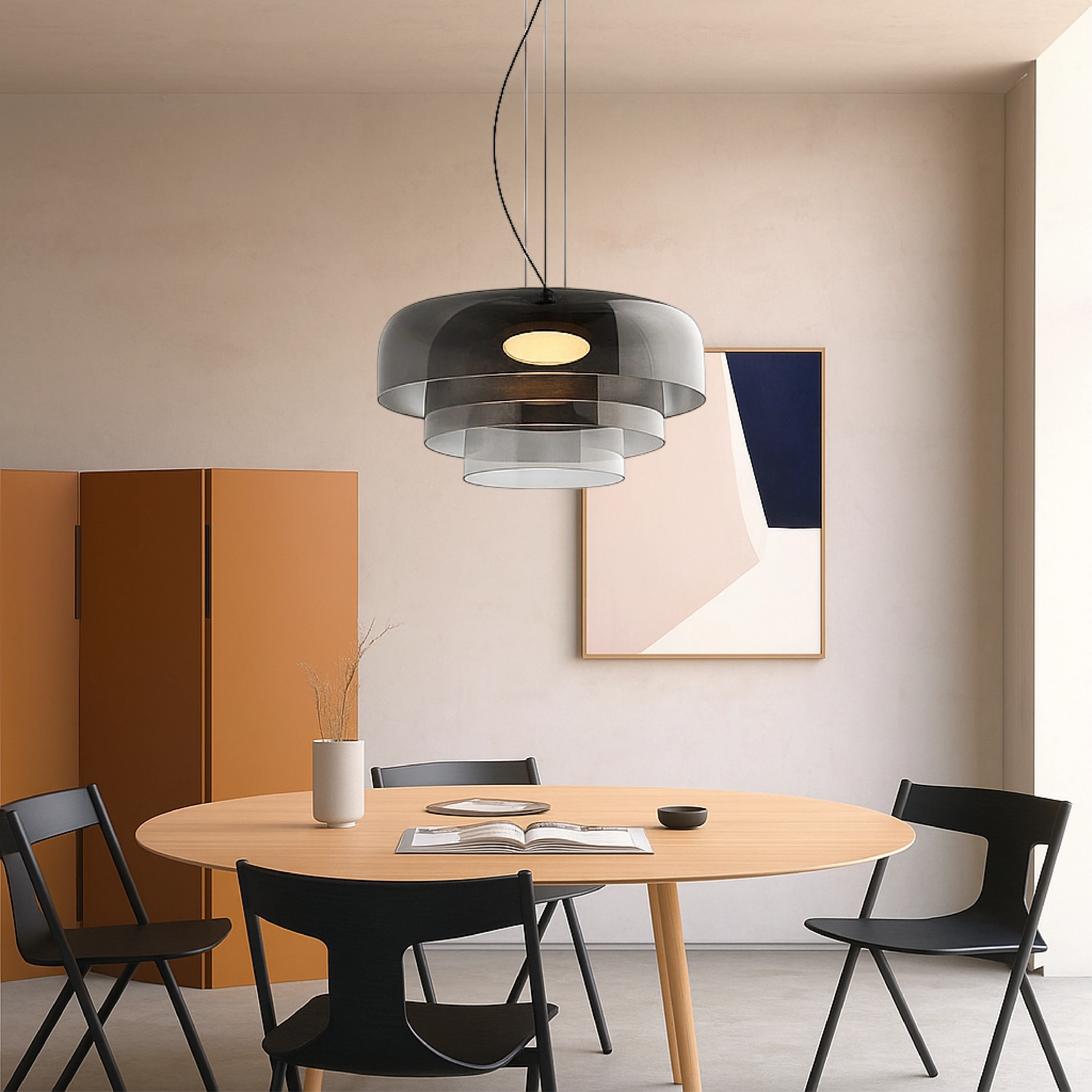 Glass Pendant Light - Modern Clear Fixture for Kitchen Island - Image 4
