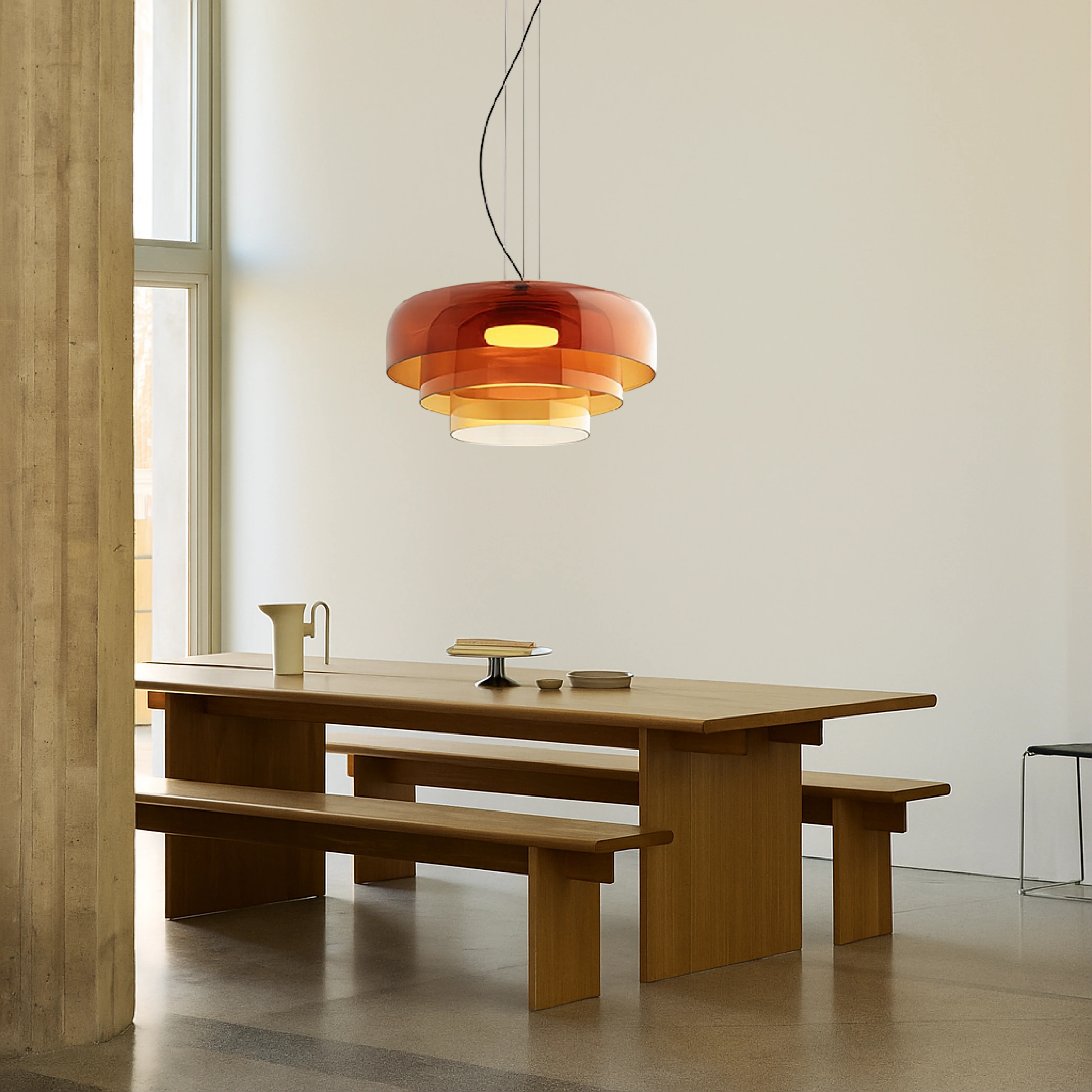 Glass Pendant Light - Modern Clear Fixture for Kitchen Island - Image 5