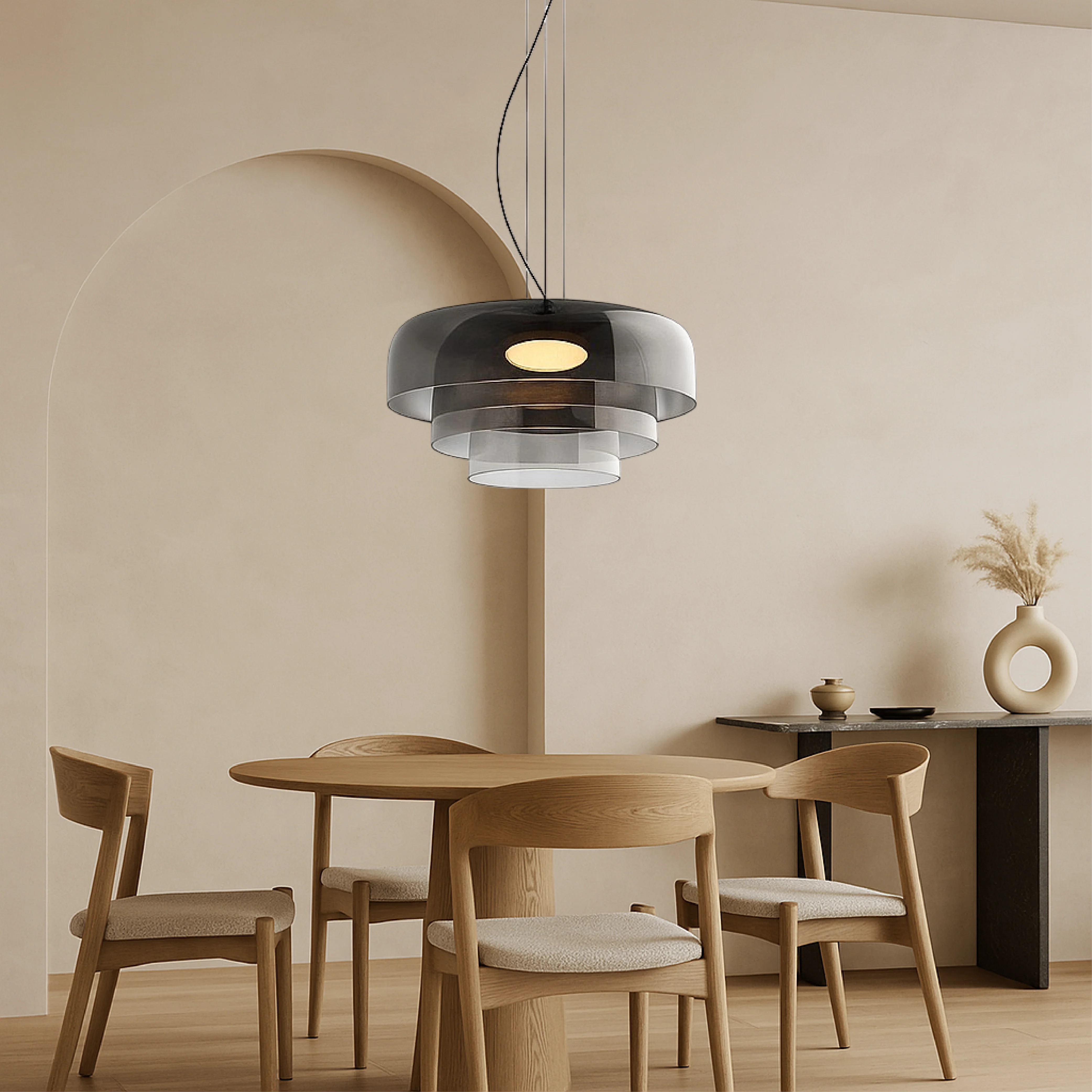 Glass Pendant Light - Modern Clear Fixture for Kitchen Island - Image 6