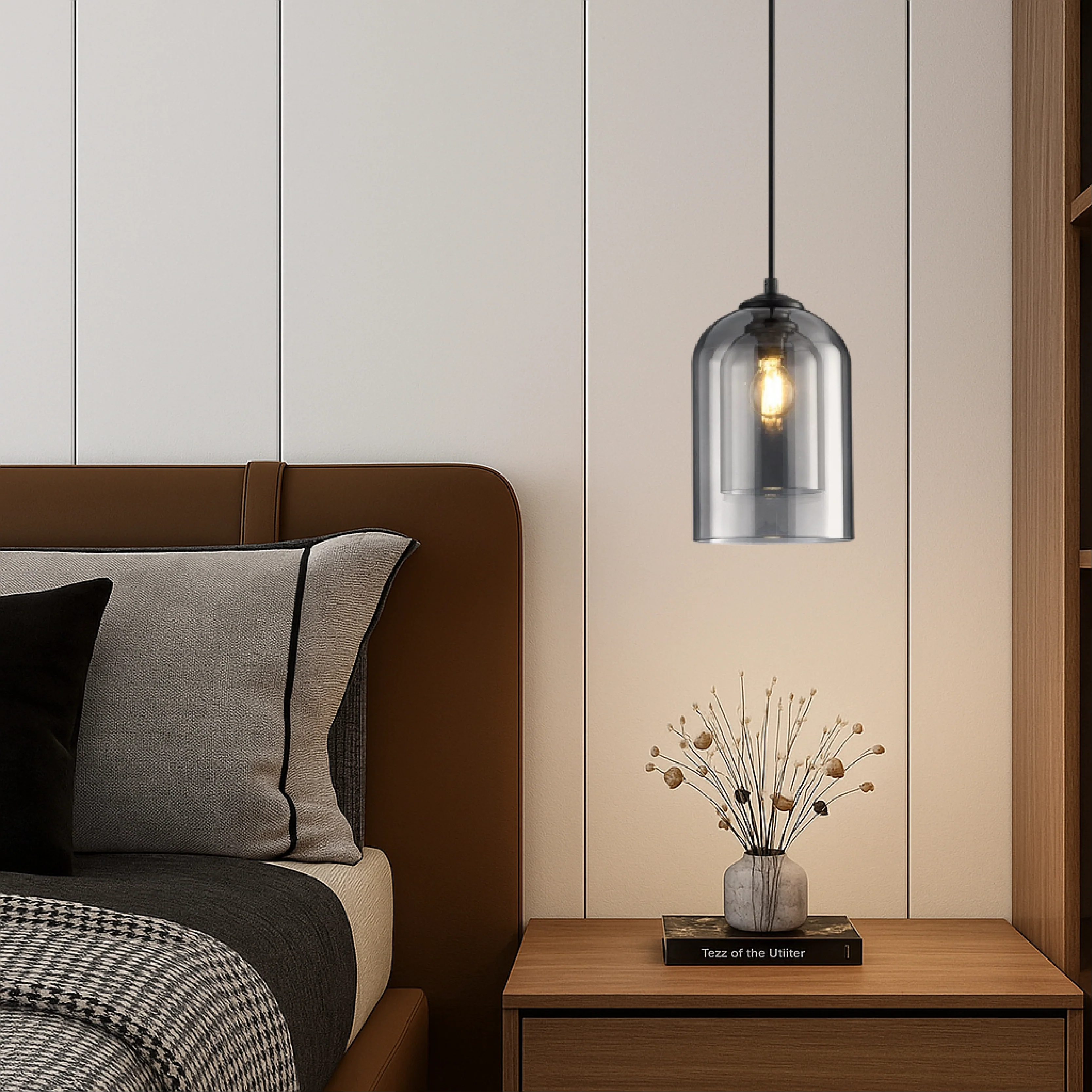 Hand-Blown Glass Pendant Light for Modern Kitchens - Image 2