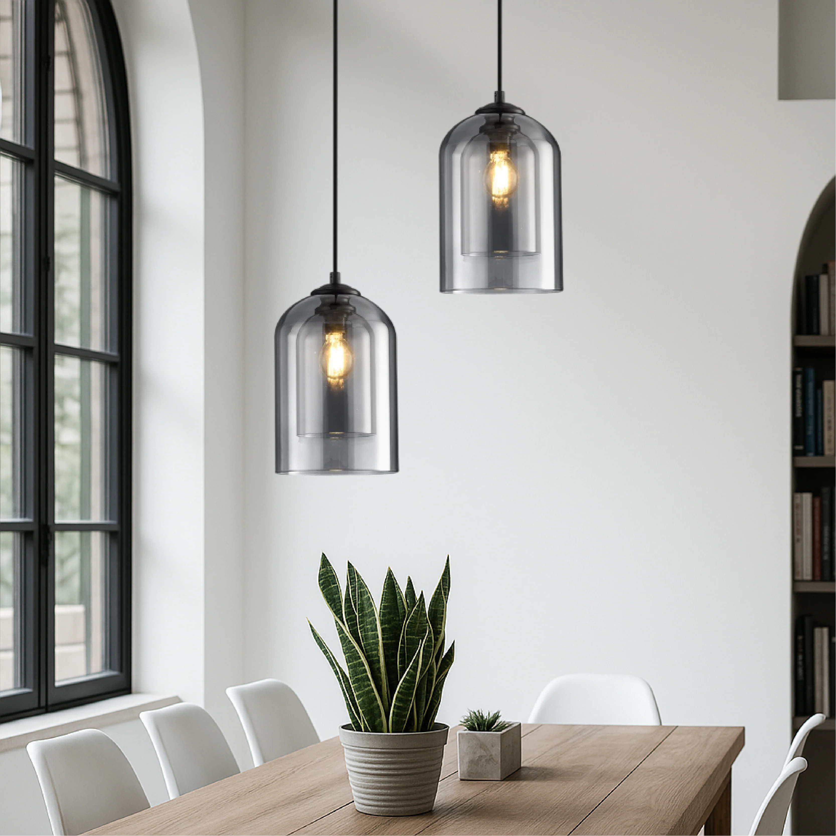 Hand-Blown Glass Pendant Light for Modern Kitchens - Image 4