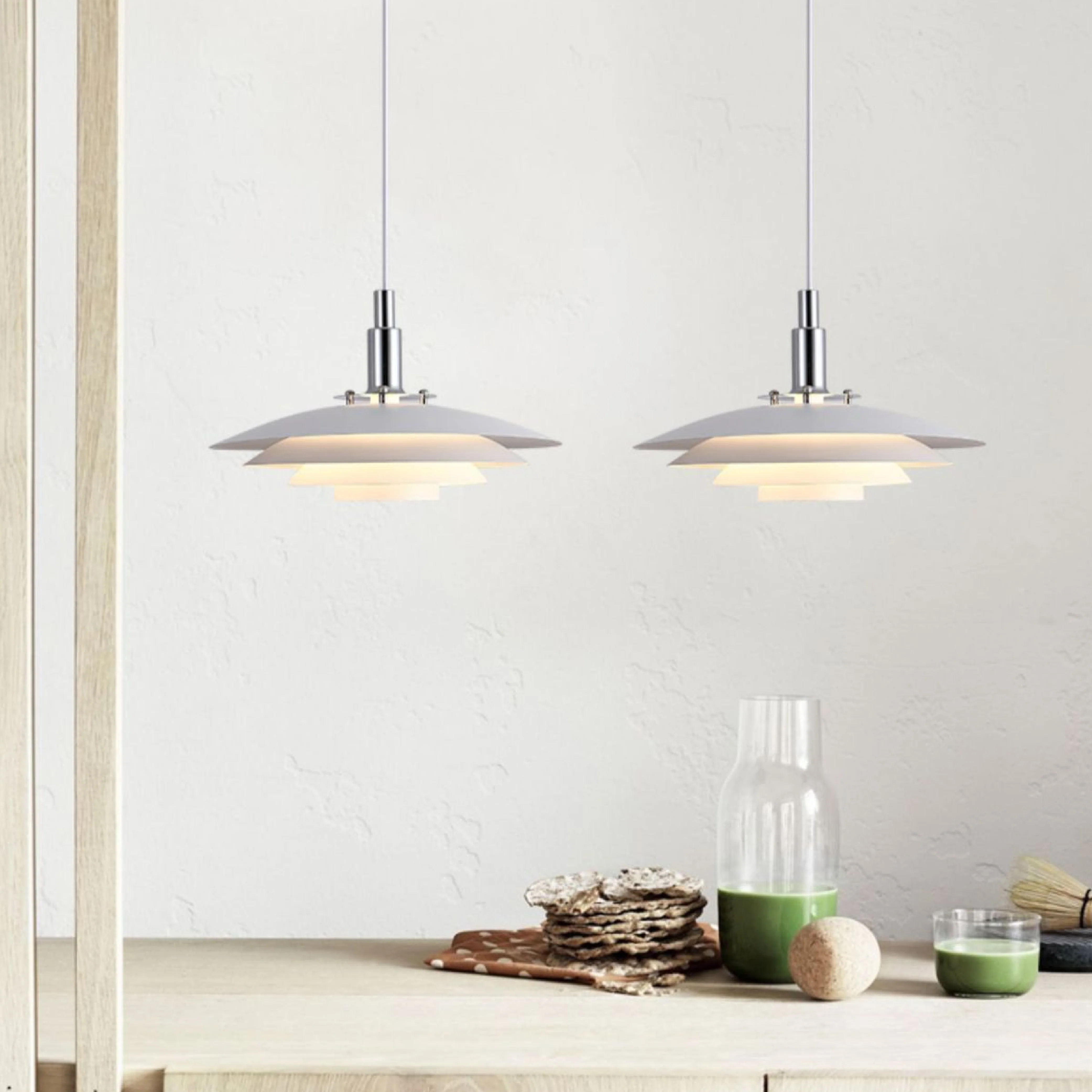 Layered Metal Pendant Light - Modern Industrial Ceiling Fixture - Image 2