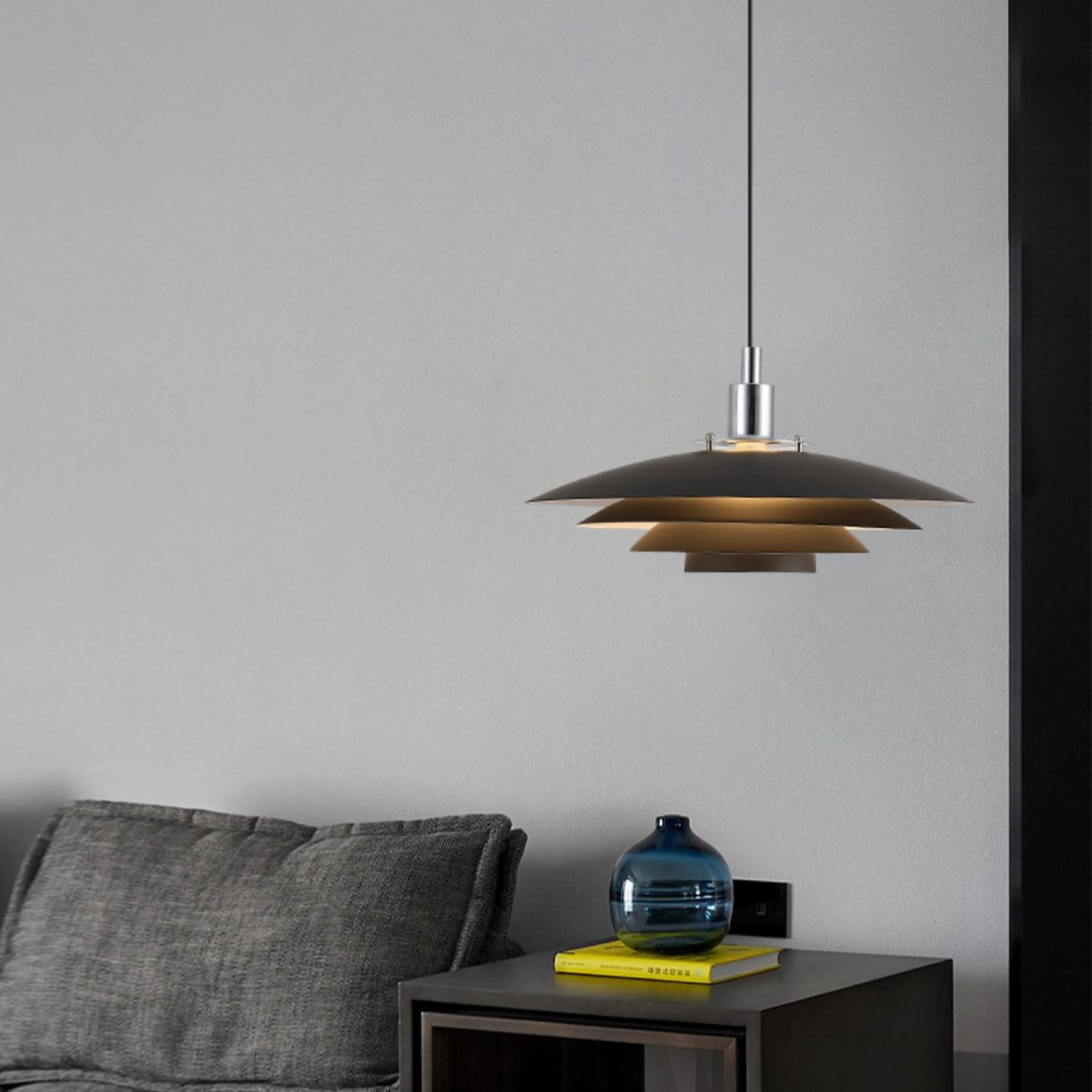Layered Metal Pendant Light - Modern Industrial Ceiling Fixture - Image 5