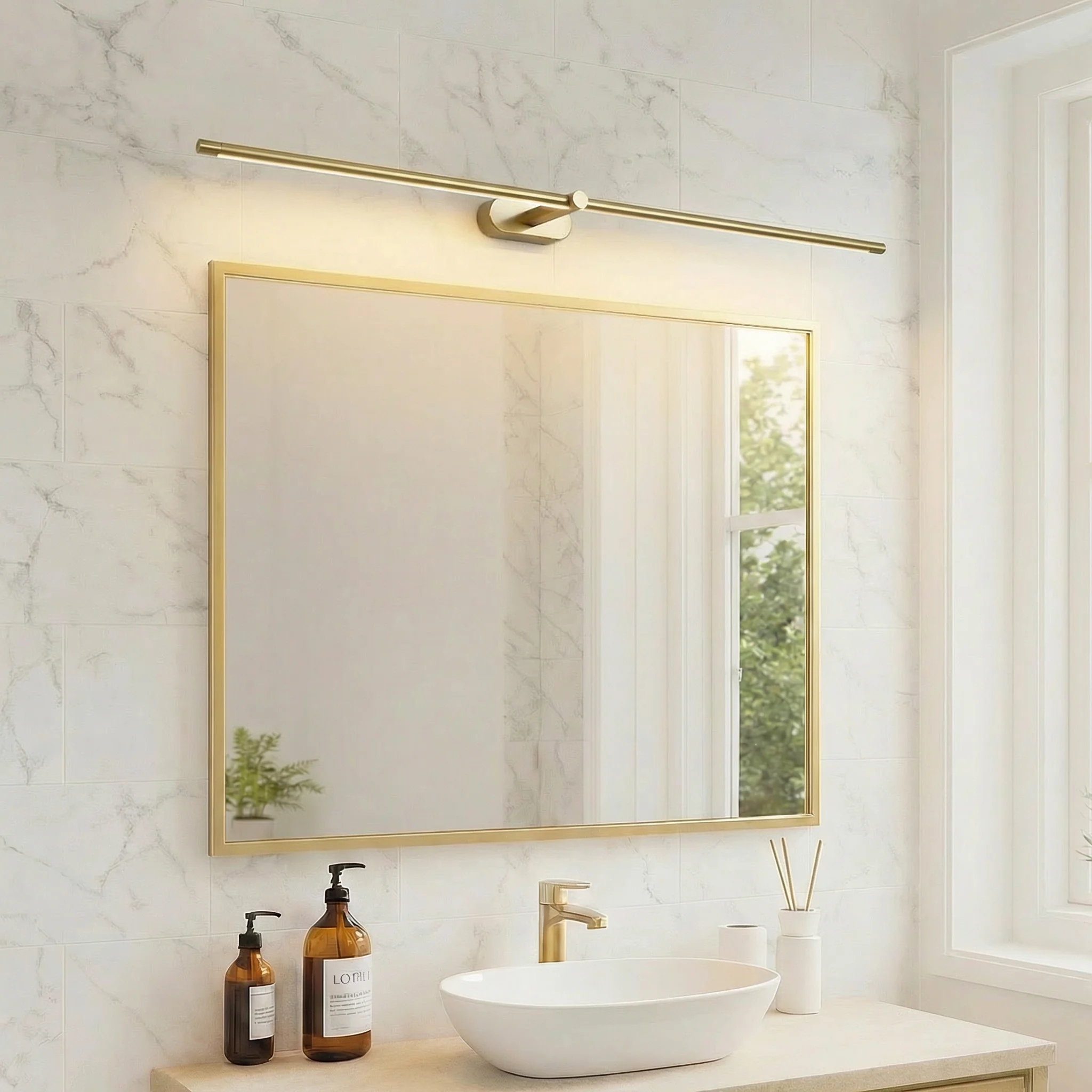 LED Damp-Rated Vanity Bar Light Above Mirror - Bathroom Wall Sconce - Image 2