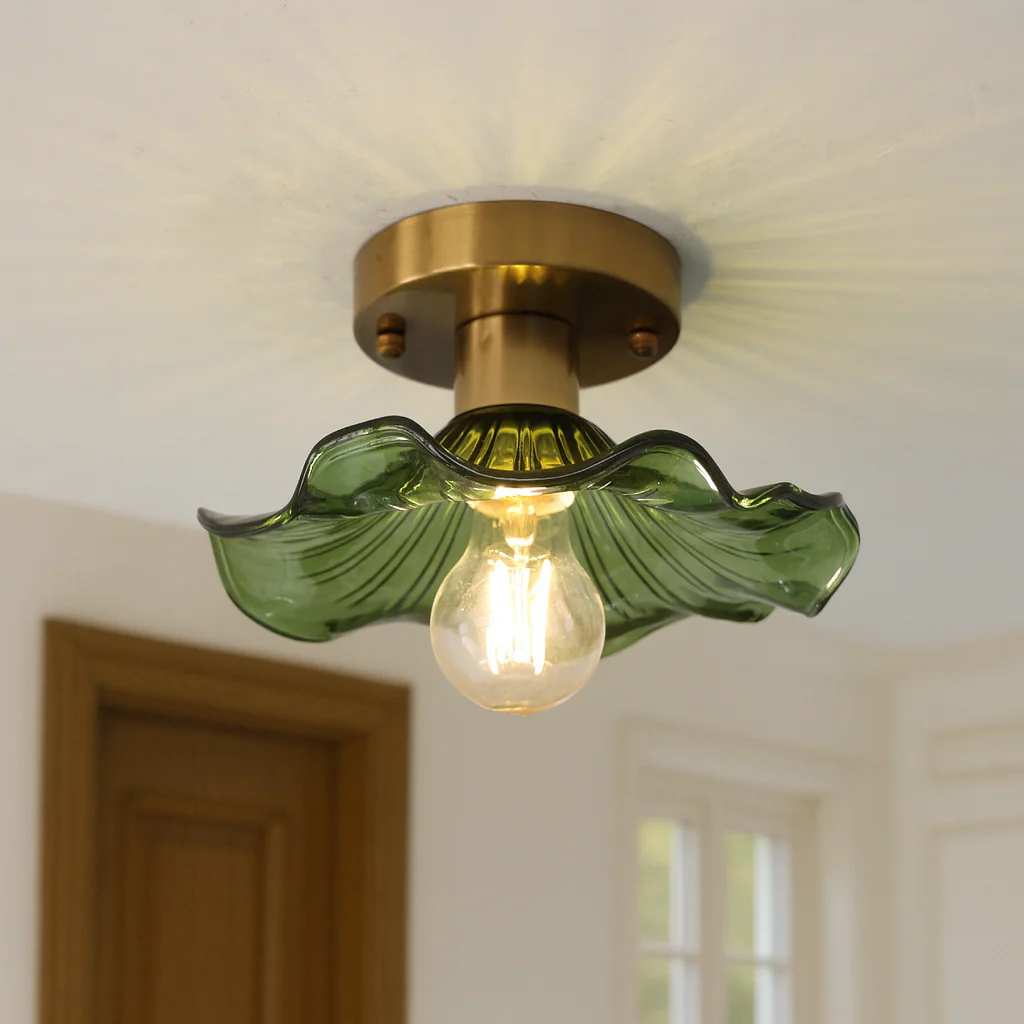 LED Hibiscus-Style Ceiling Light - Floral Petal Fixture