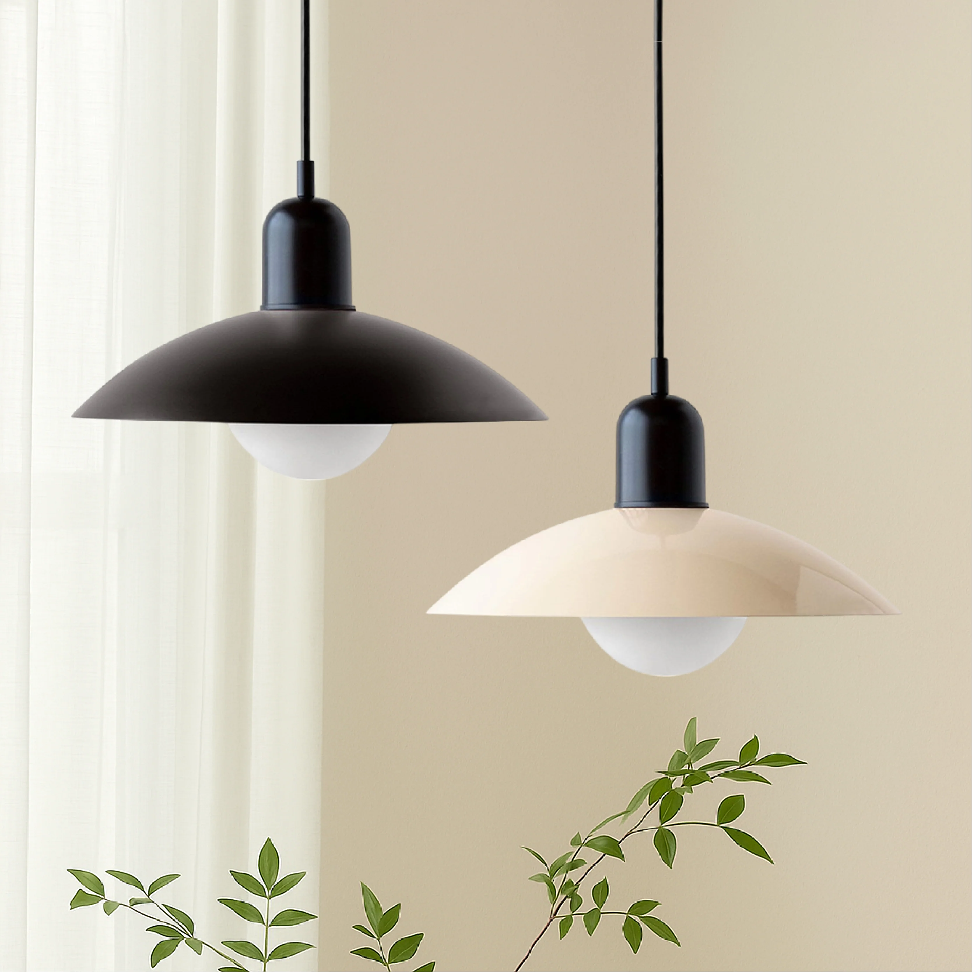 Macaron-Style Pendant Light, Pastel Ceramic Fixture