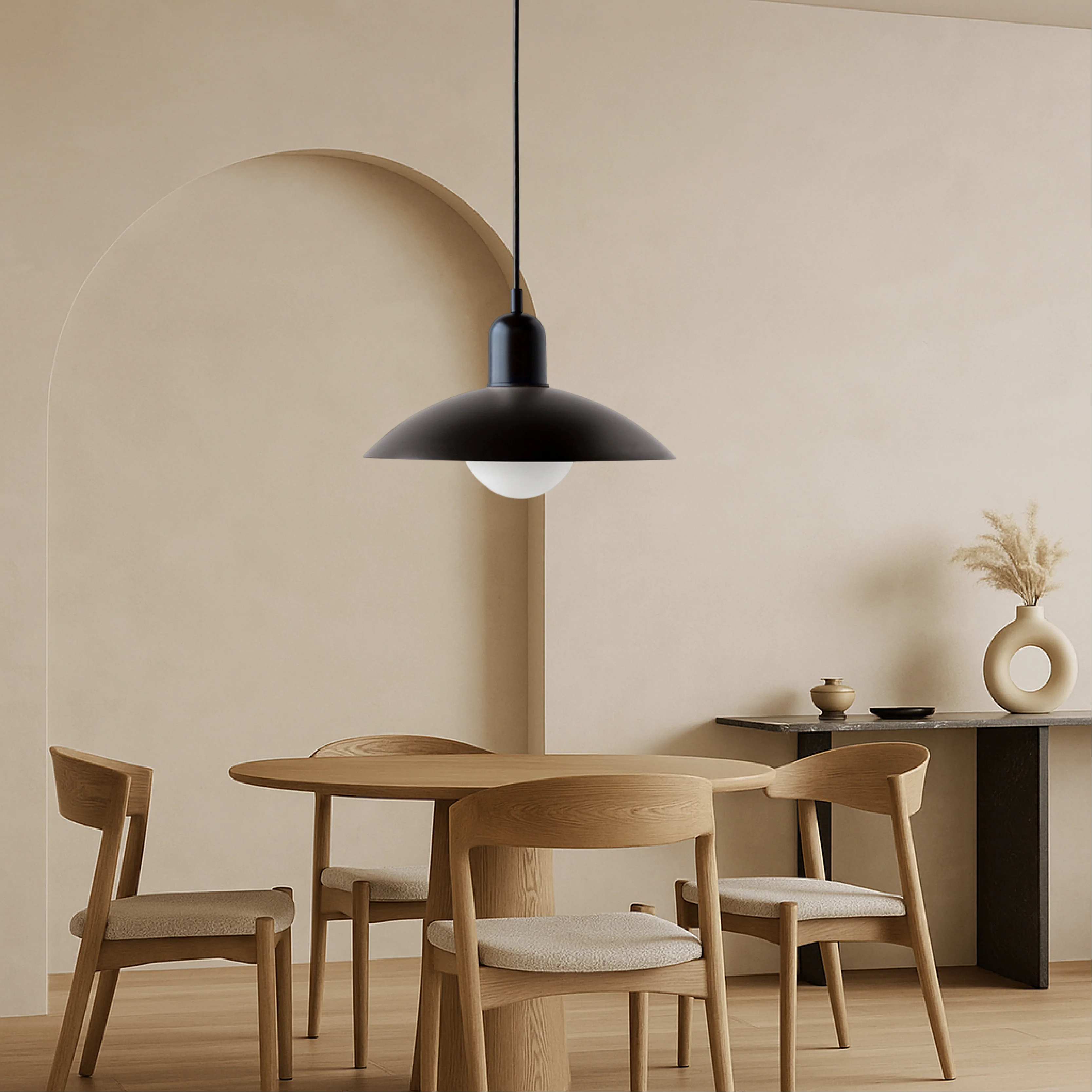 Macaron-Style Pendant Light, Pastel Ceramic Fixture - Image 2