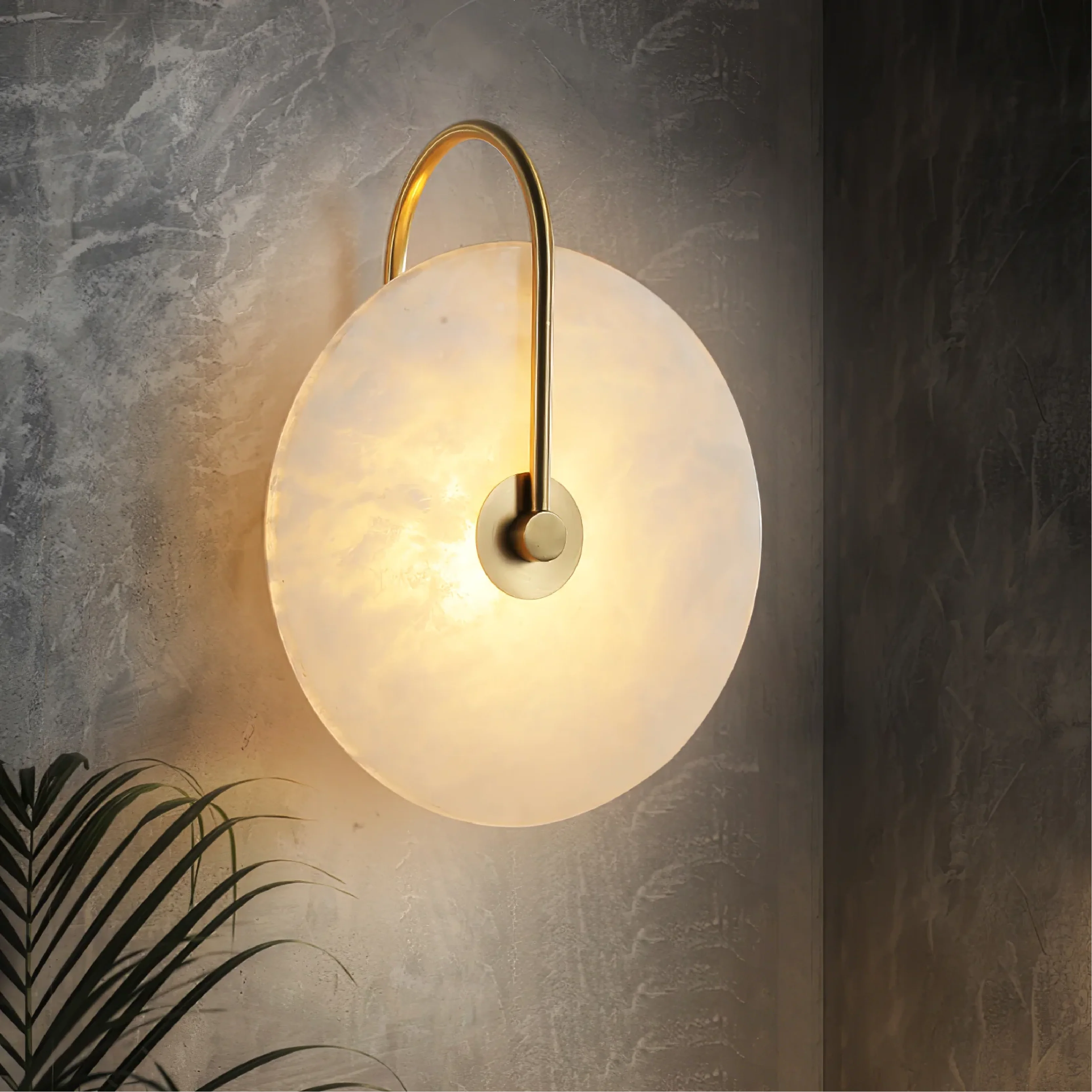 Marble LED Wall Light - Ambient Glow for Home Decor