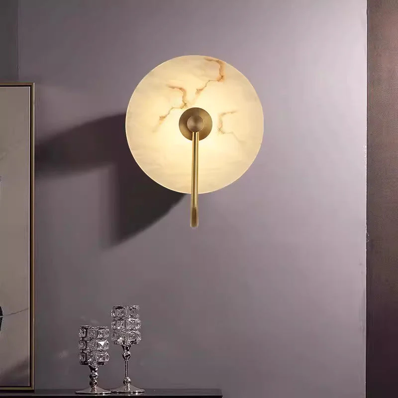 Marble LED Wall Light - Ambient Glow for Home Decor - Image 2
