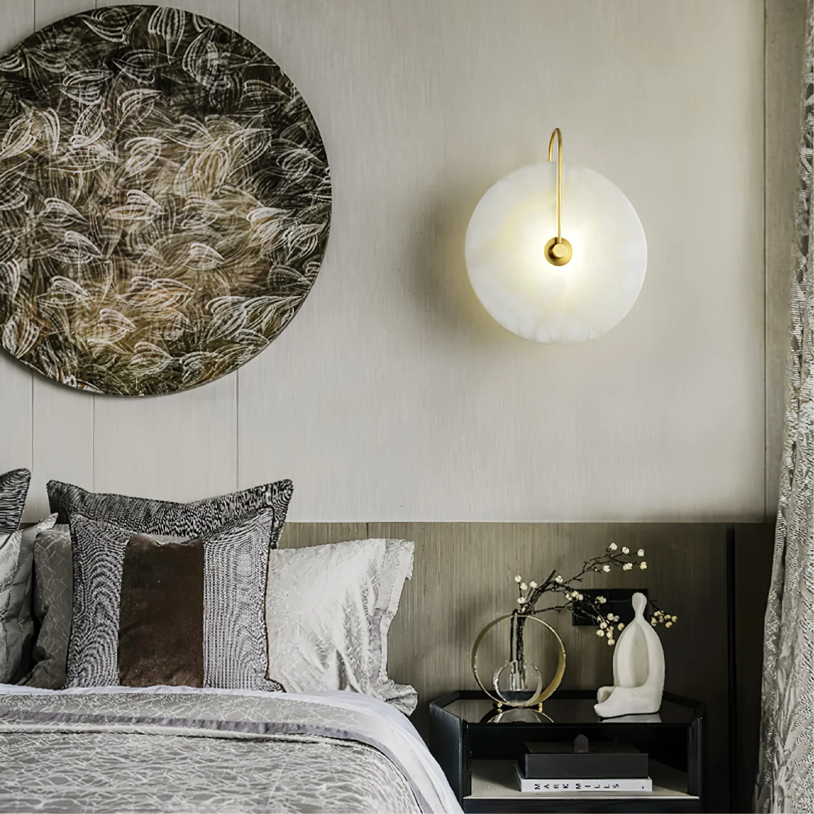 Marble LED Wall Light - Ambient Glow for Home Decor - Image 6