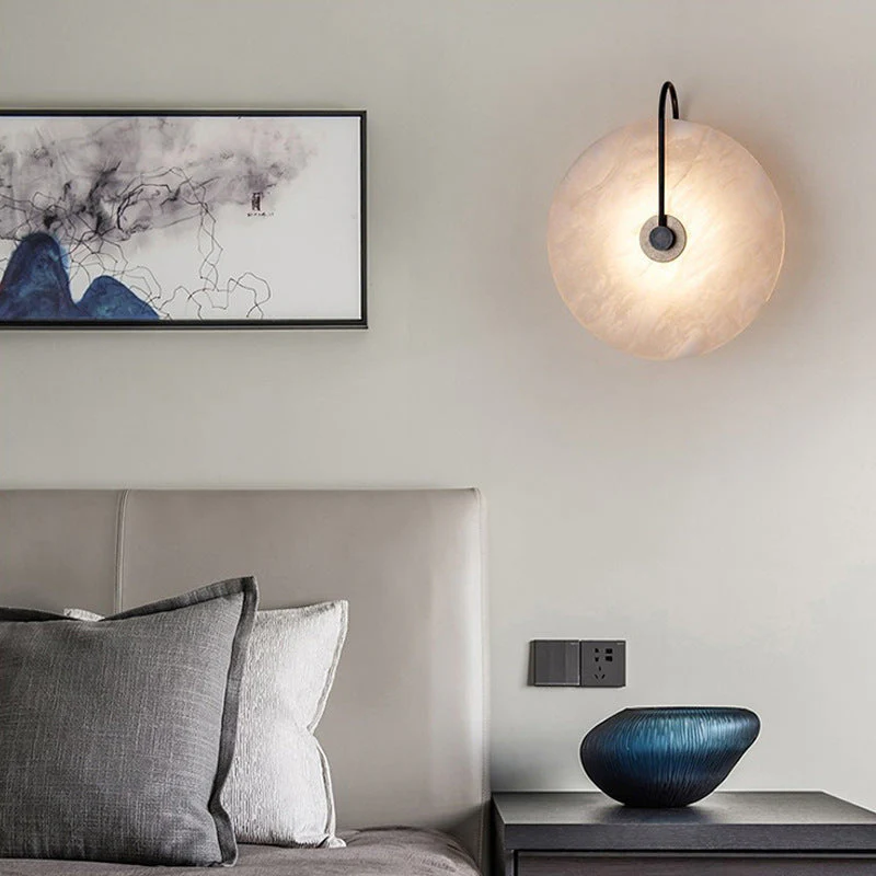 Marble LED Wall Light - Ambient Glow for Home Decor - Image 8