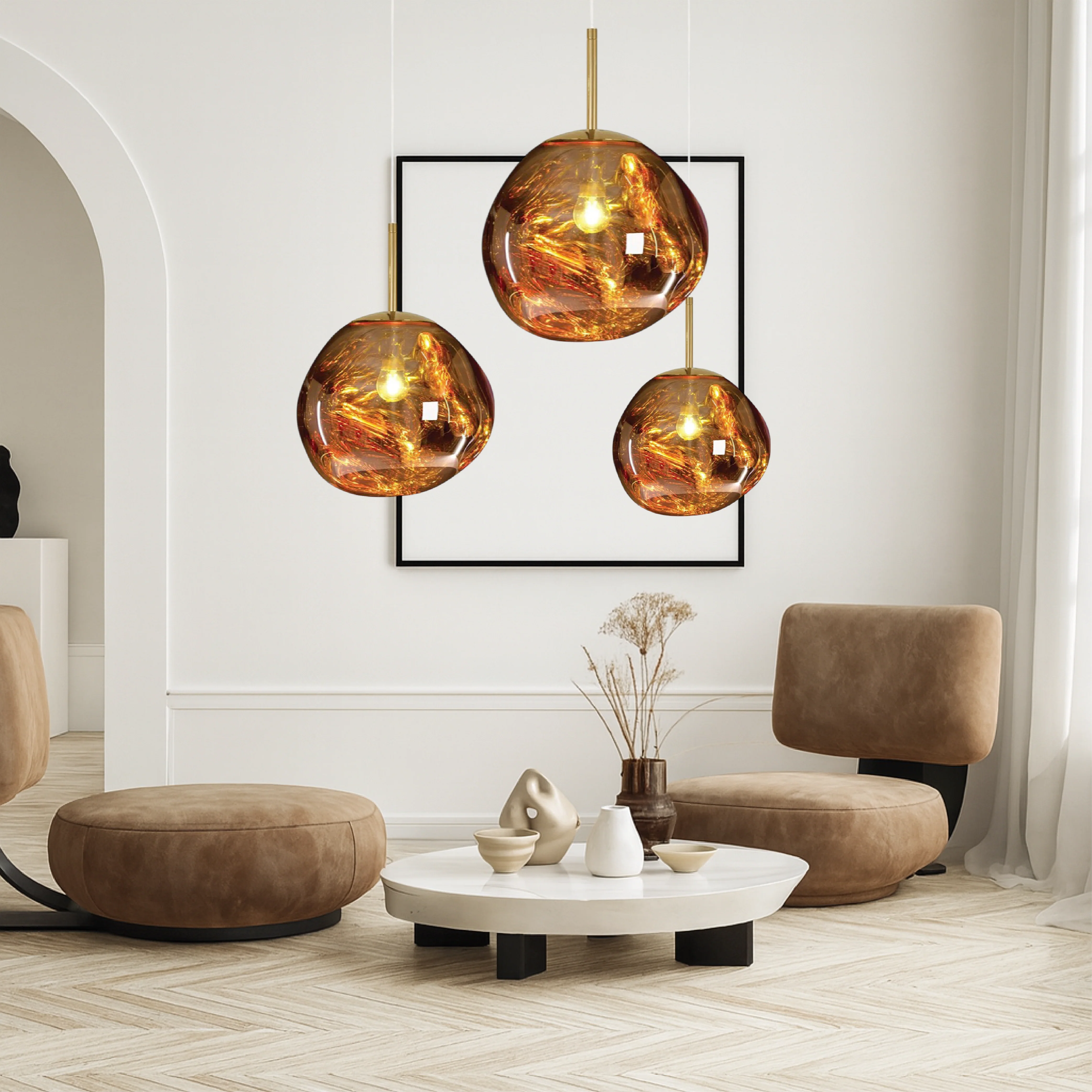 Melt Pendant Light - Modern, Handcrafted Glass Pendant