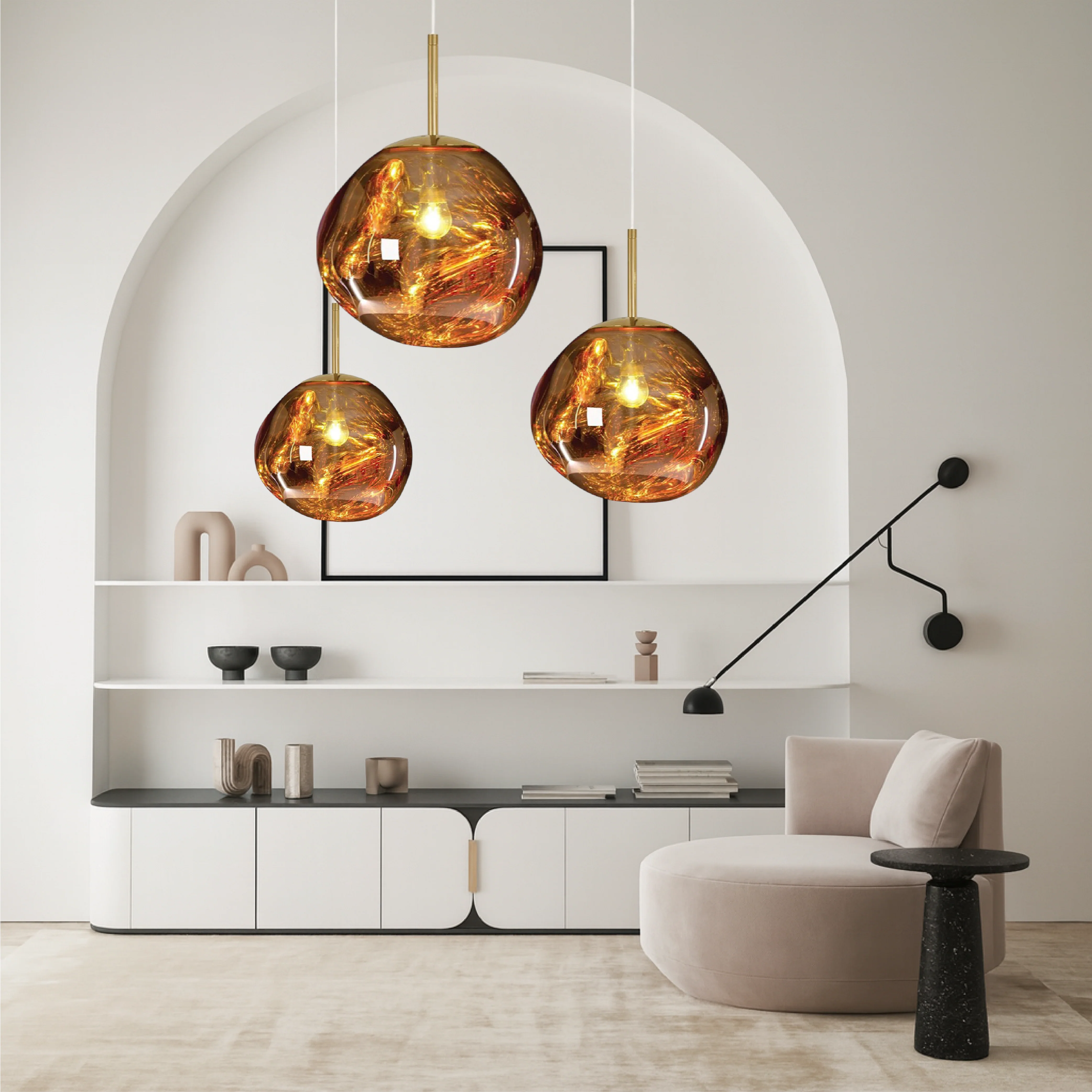 Melt Pendant Light - Modern, Handcrafted Glass Pendant - Image 3