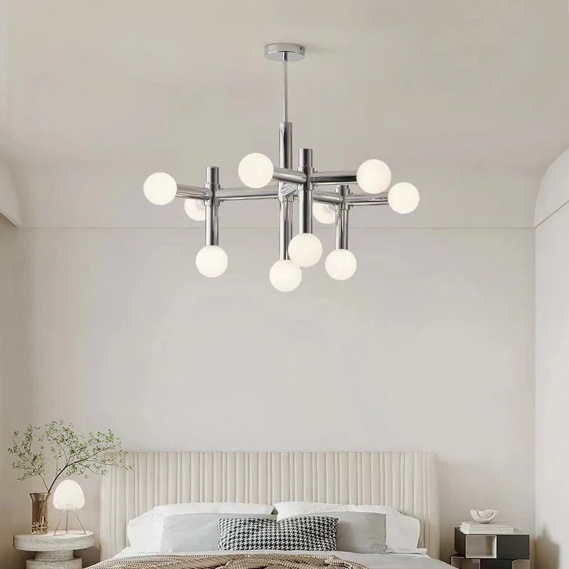 Metal Bauhaus-Inspired Chandelier with Geometric Frame - Image 2
