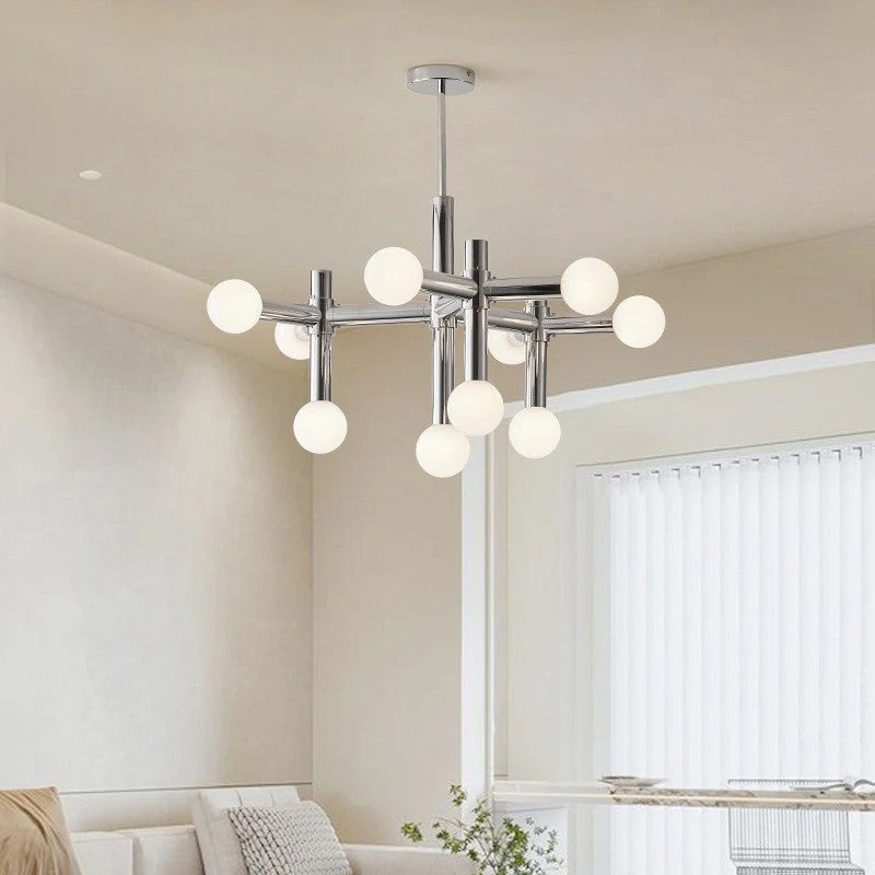 Metal Bauhaus-Inspired Chandelier with Geometric Frame - Image 5