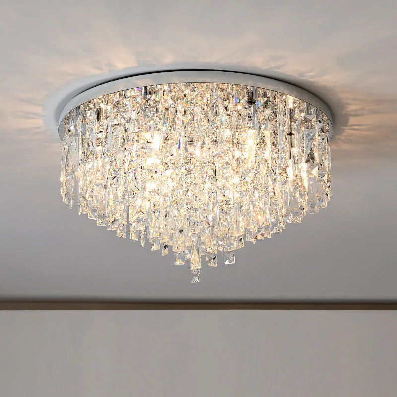 Modern Crystal Ceiling Chandelier with Glass Drops - Image 7