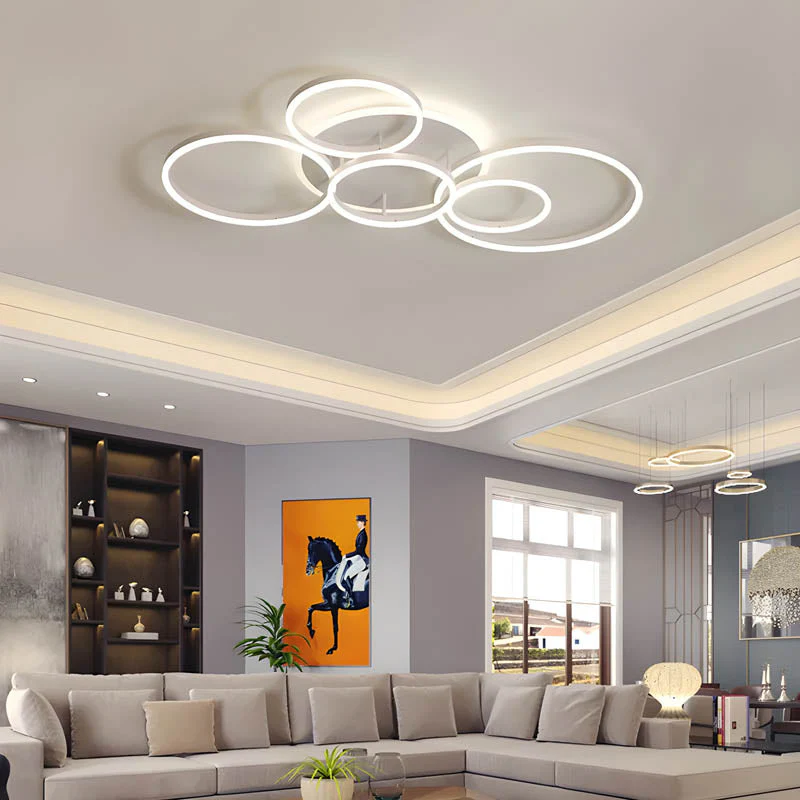 Modern LED Ceiling Light with Dimmable Warm White Glow - Image 3
