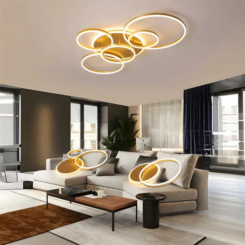 Modern LED Ceiling Light with Dimmable Warm White Glow - Image 5