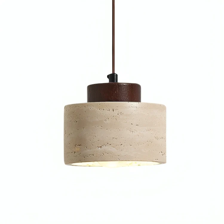 Modern Travertine Stone Pendant Light - Handcrafted Glow - Image 11