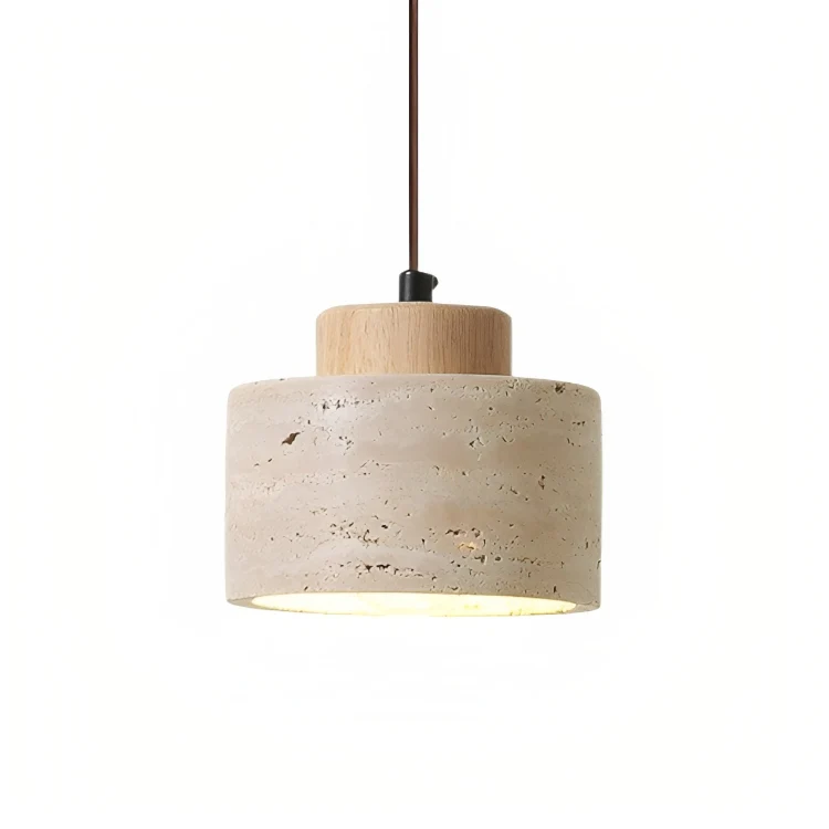 Modern Travertine Stone Pendant Light - Handcrafted Glow - Image 8