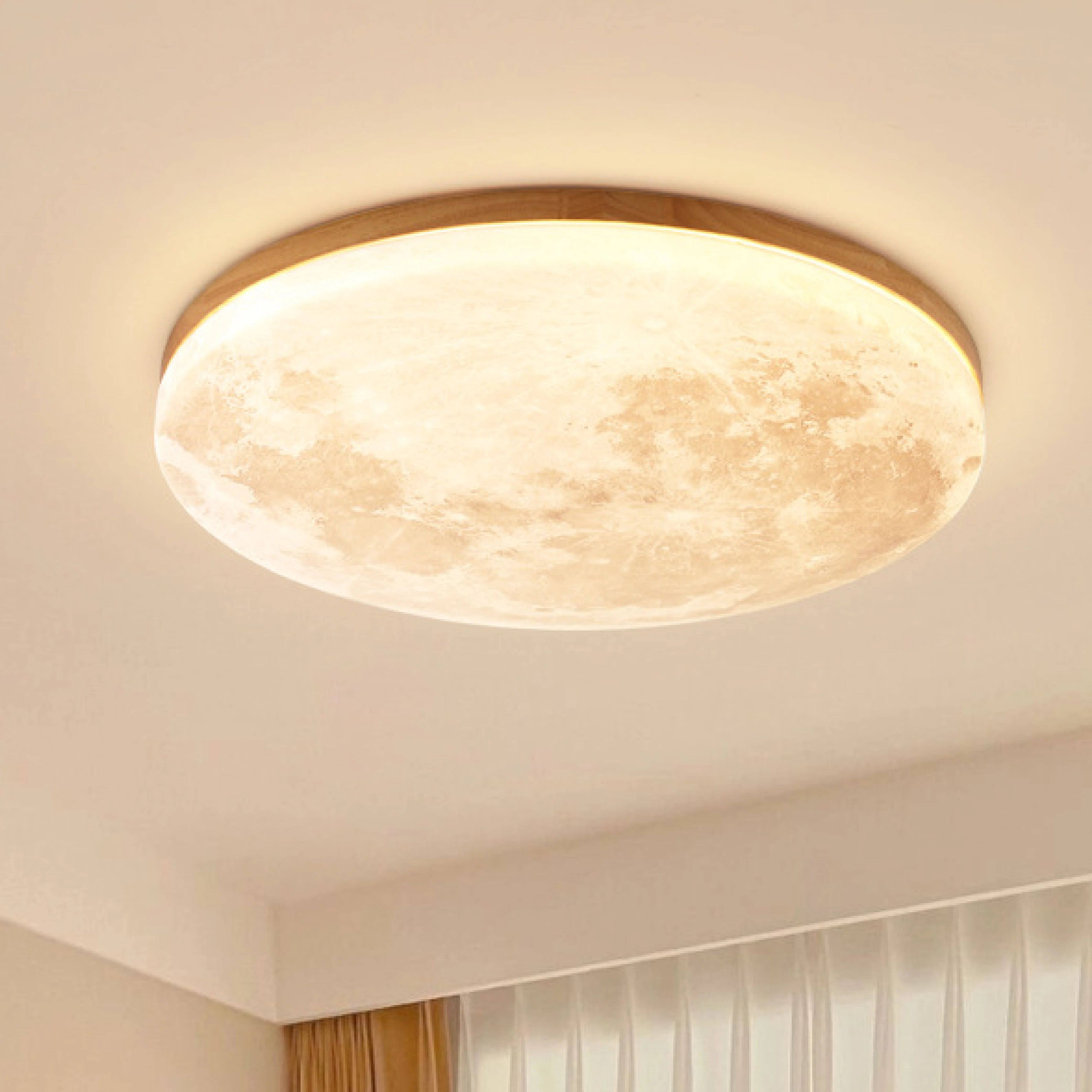 Moon Ceiling Light - Soft Glow LED Ambient Lamp for Living Room