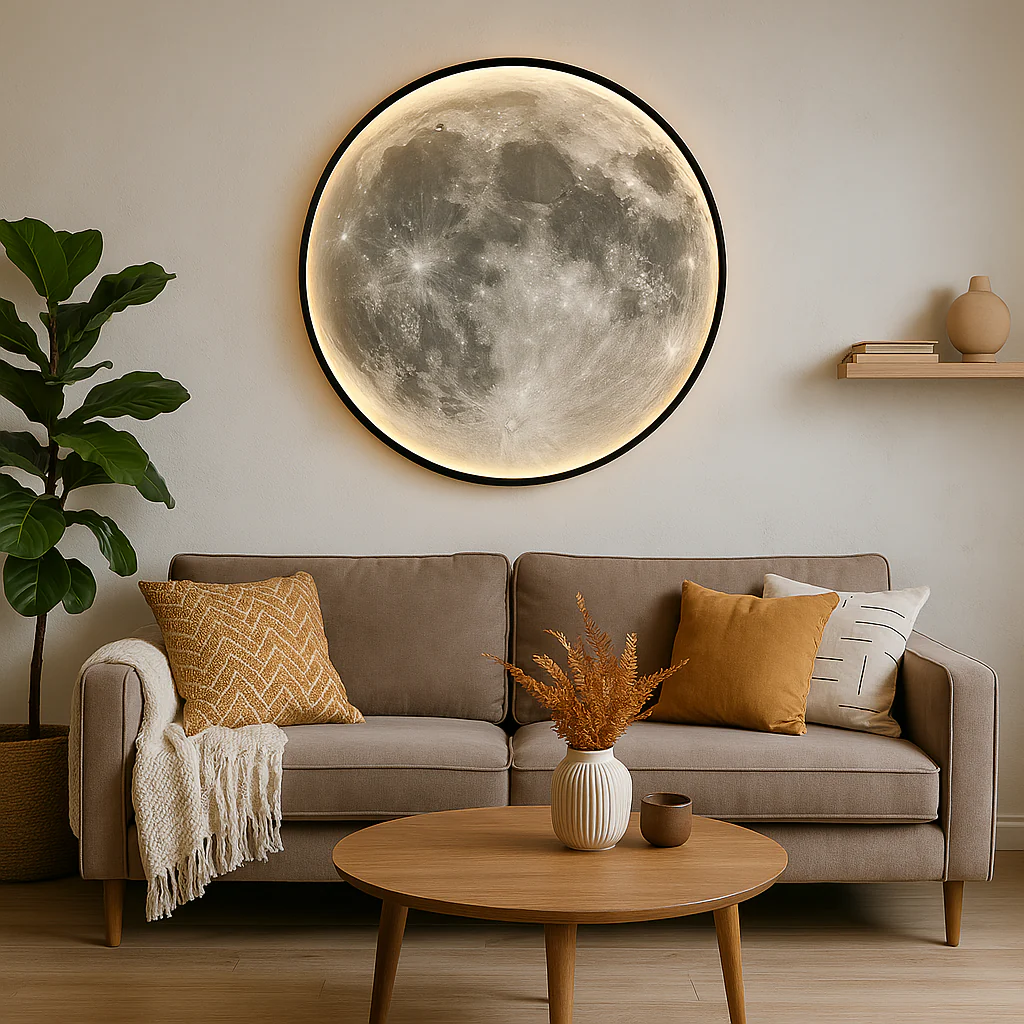 Moon Wall Lamp with Ambient LED Glow for Bedrooms - Image 8