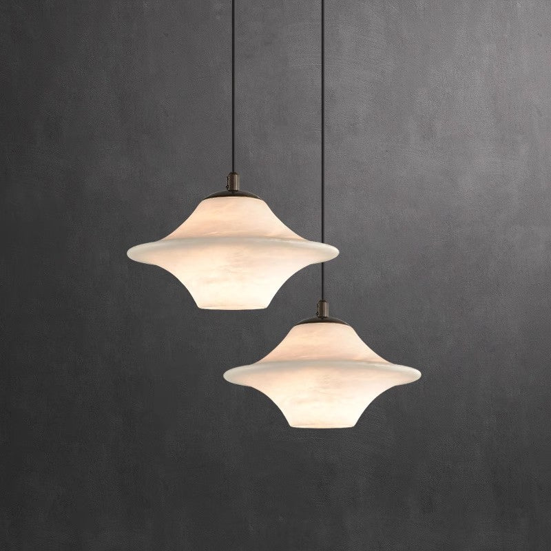 Natural Marble Pendant Light with Subtle Veining - Image 4
