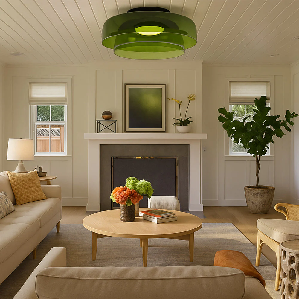 Nordic Glass Layered Pendant Light - Minimalist Pendant Lamp - Image 4
