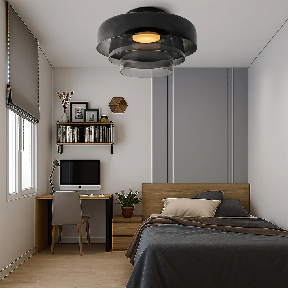 Nordic Glass Layered Pendant Light - Minimalist Pendant Lamp - Image 6